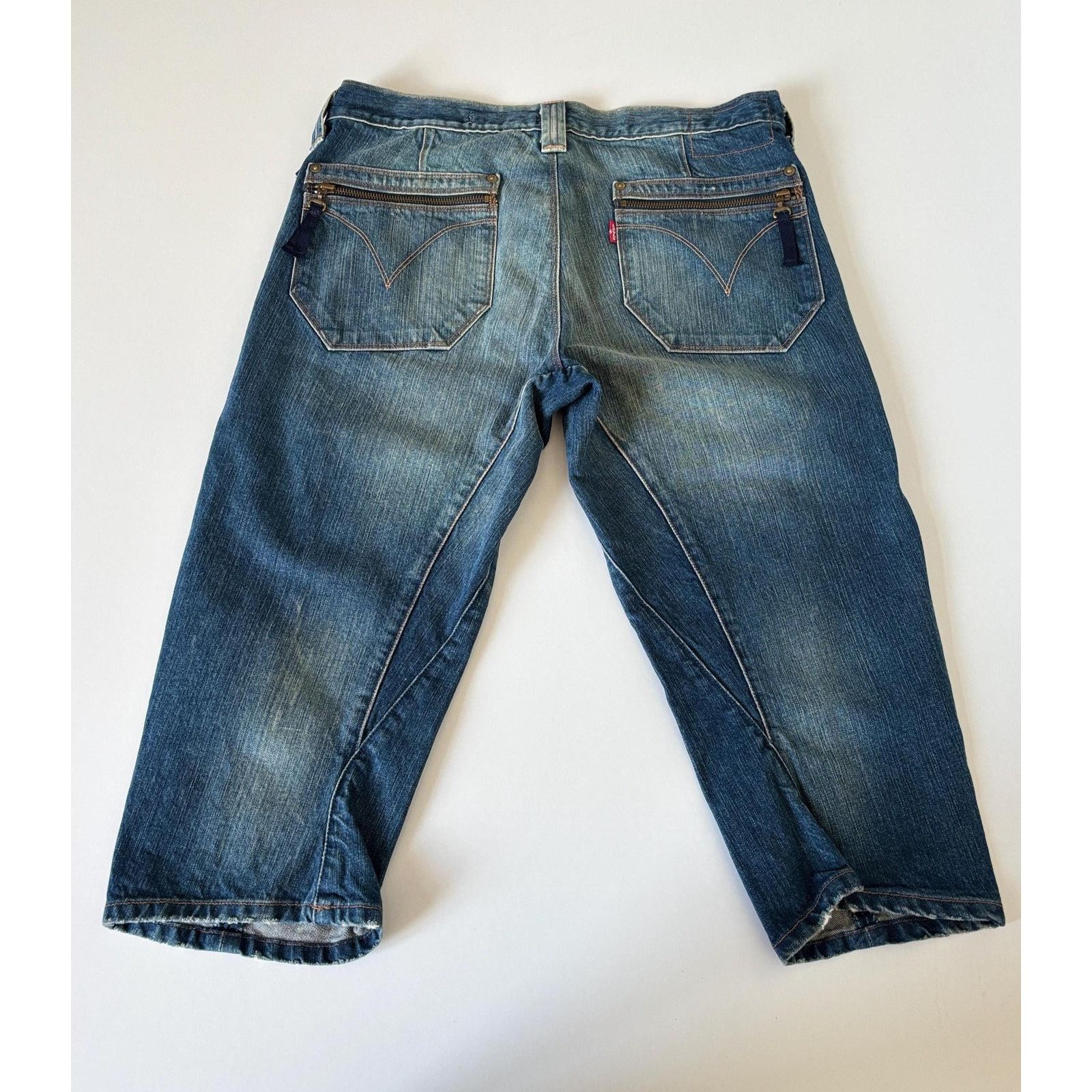 Japanese Brand × Levi's × Levi's Vintage Clothing Vintage Levi’s Engineered Jeans Capri M Blue Denim Y2K Pants Size US 30 / EU 46 - 3 Thumbnail