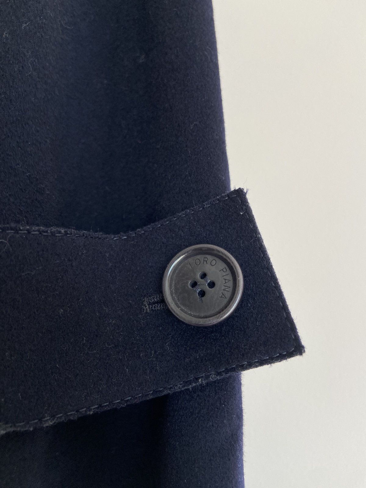 Loro Piana Loro Piana Double Breasted Felt Coat Dark Blue Size S / US 4 / IT 40 - 3 Thumbnail