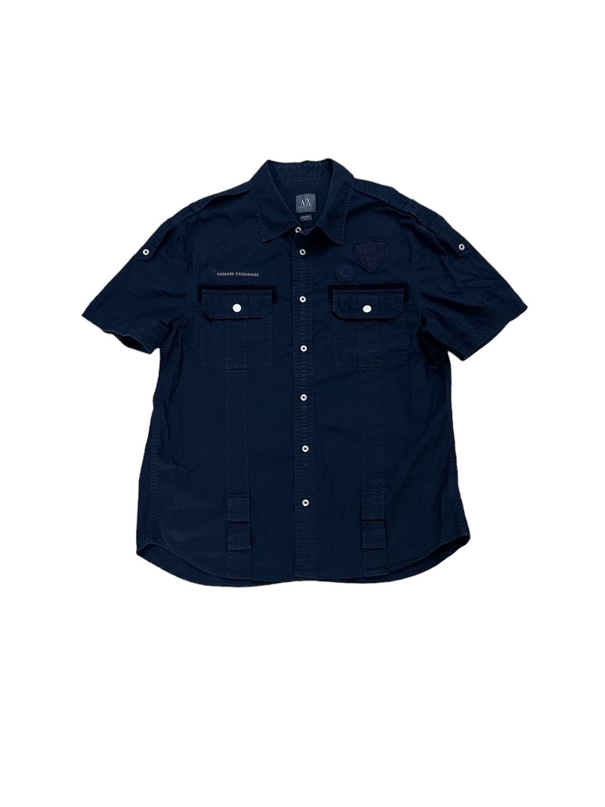 Armani Exchange × Beauty Beast Rare And Beautiful Armani Exchange Double Pocket Work Shirt Size US XL / EU 56 / 4 - 1 Thumbnail