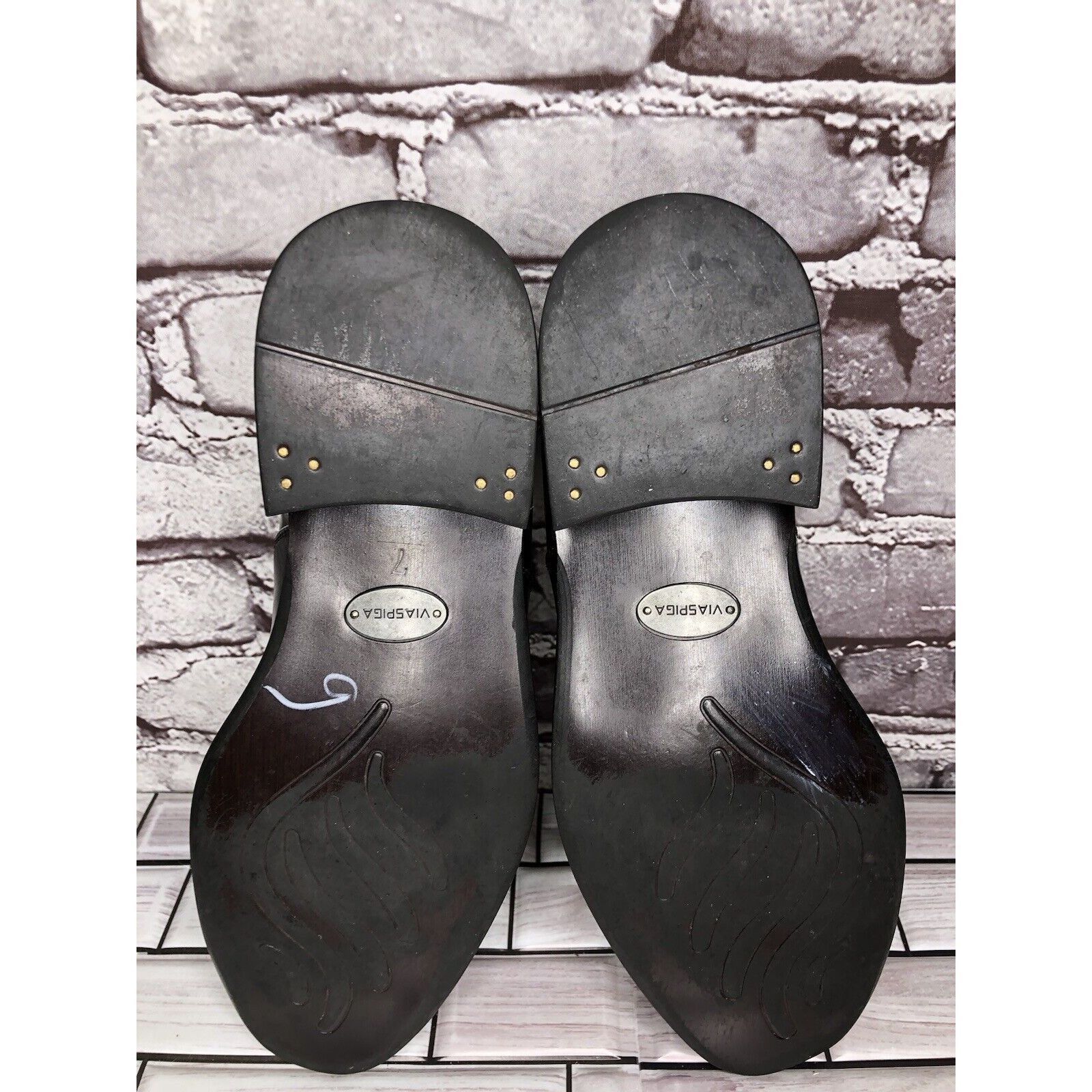Other Via Spiga Delano Black Leather Pointed Loafers Dress Shoes M Size US 7 / EU 40 - 12 Thumbnail