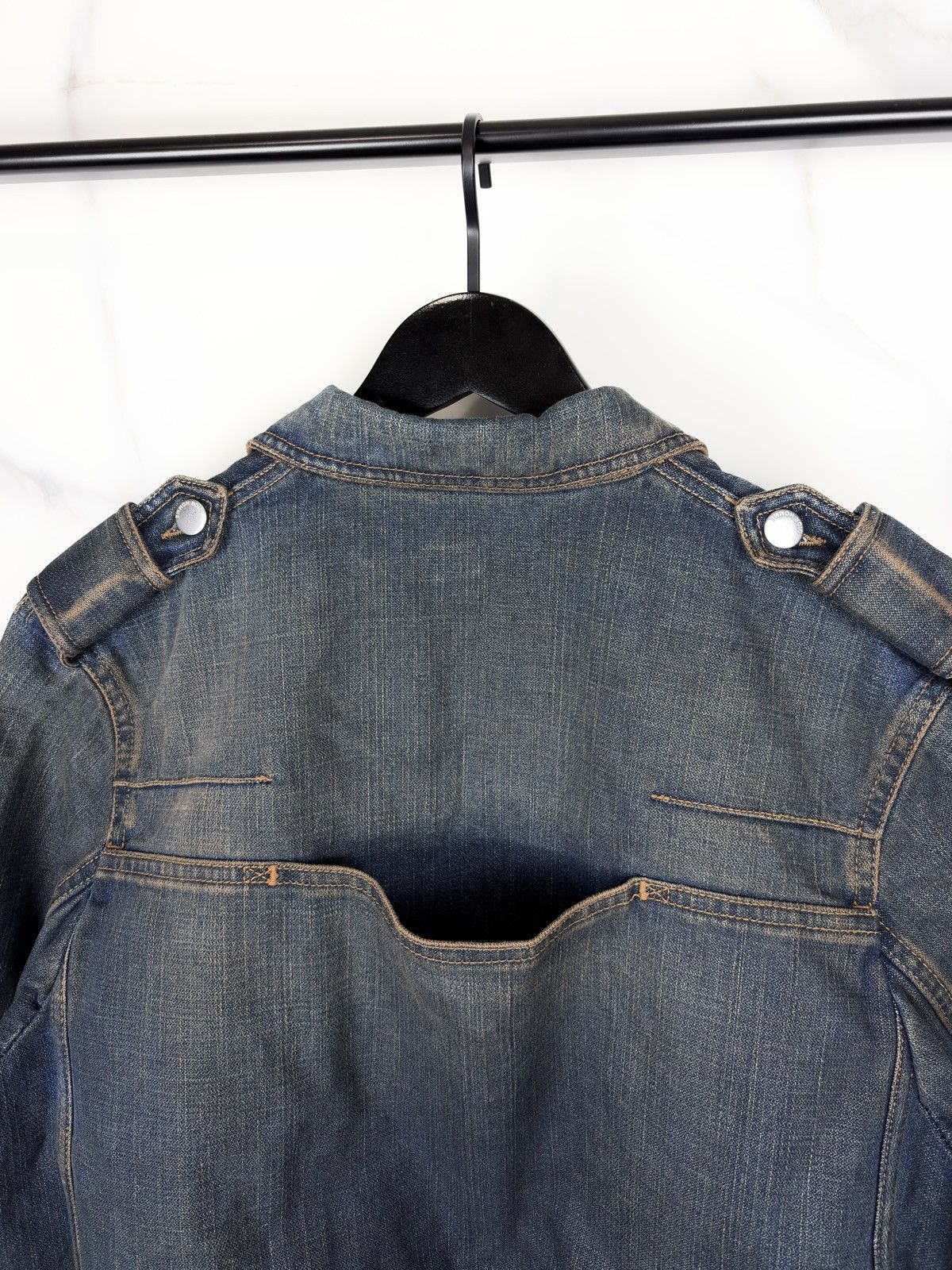 Dior × Hedi Slimane SS05 Dior Homme Beck Rust Orange F2 Military Denim Jacket Size US M / EU 48-50 / 2 - 7 Thumbnail