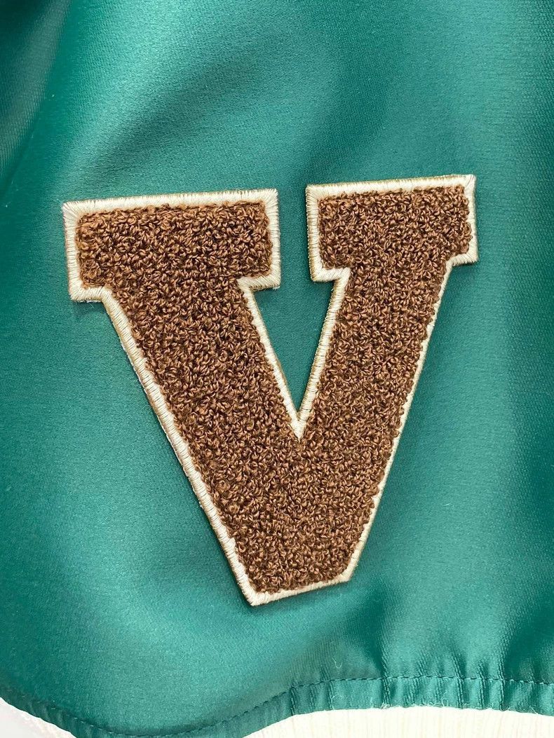 Louis Vuitton Louis Vuitton Sheepskin green patchwork baseball jacket Size XXS / US 00 / IT 34 - 3 Thumbnail