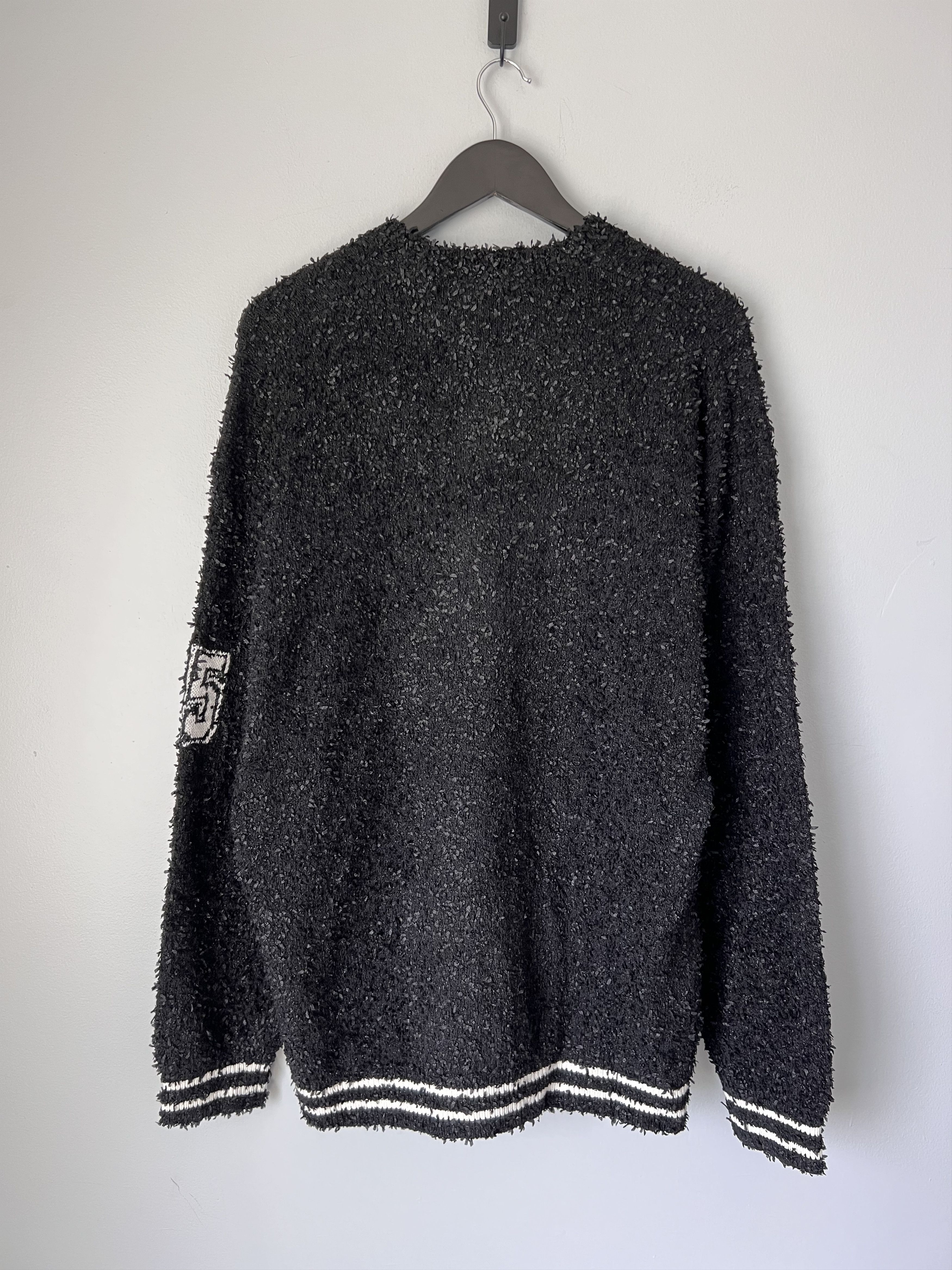 Supreme Textured Arc Logo Sweater in Black