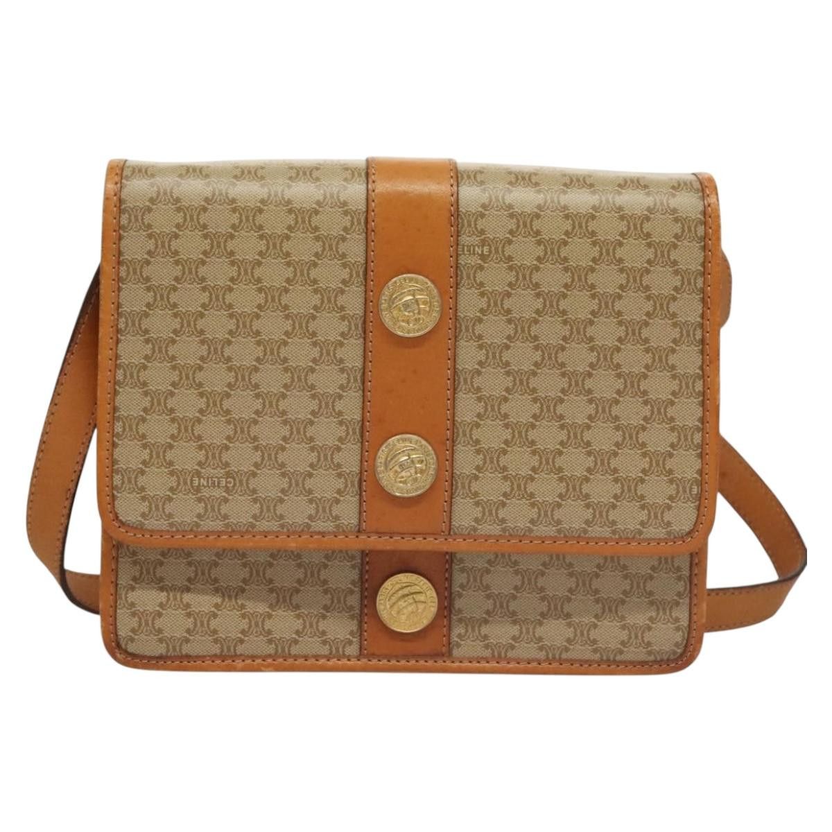 Celine CELINE Macadam Canvas Shoulder Bag Pvc Beige Gold Size ONE SIZE - 2 Thumbnail