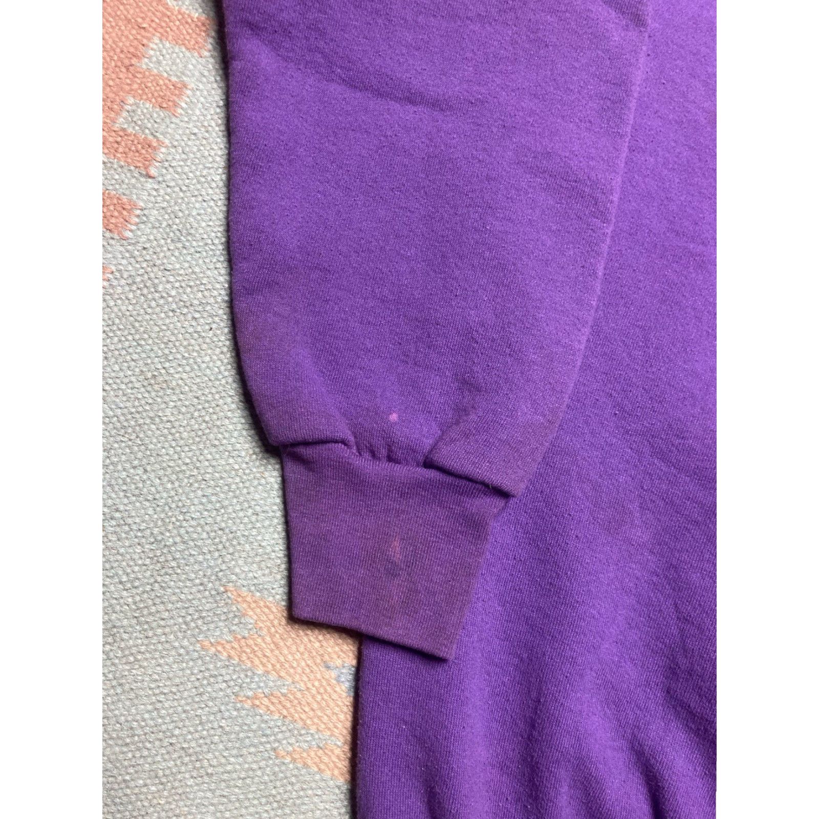 Fruit Of The Loom VINTAGE Fruit of the Loom Sweatshirt Crewneck Adult XXL Purple Plum 90s Pullover Men Size US XXL / EU 58 / 5 - 6 Thumbnail