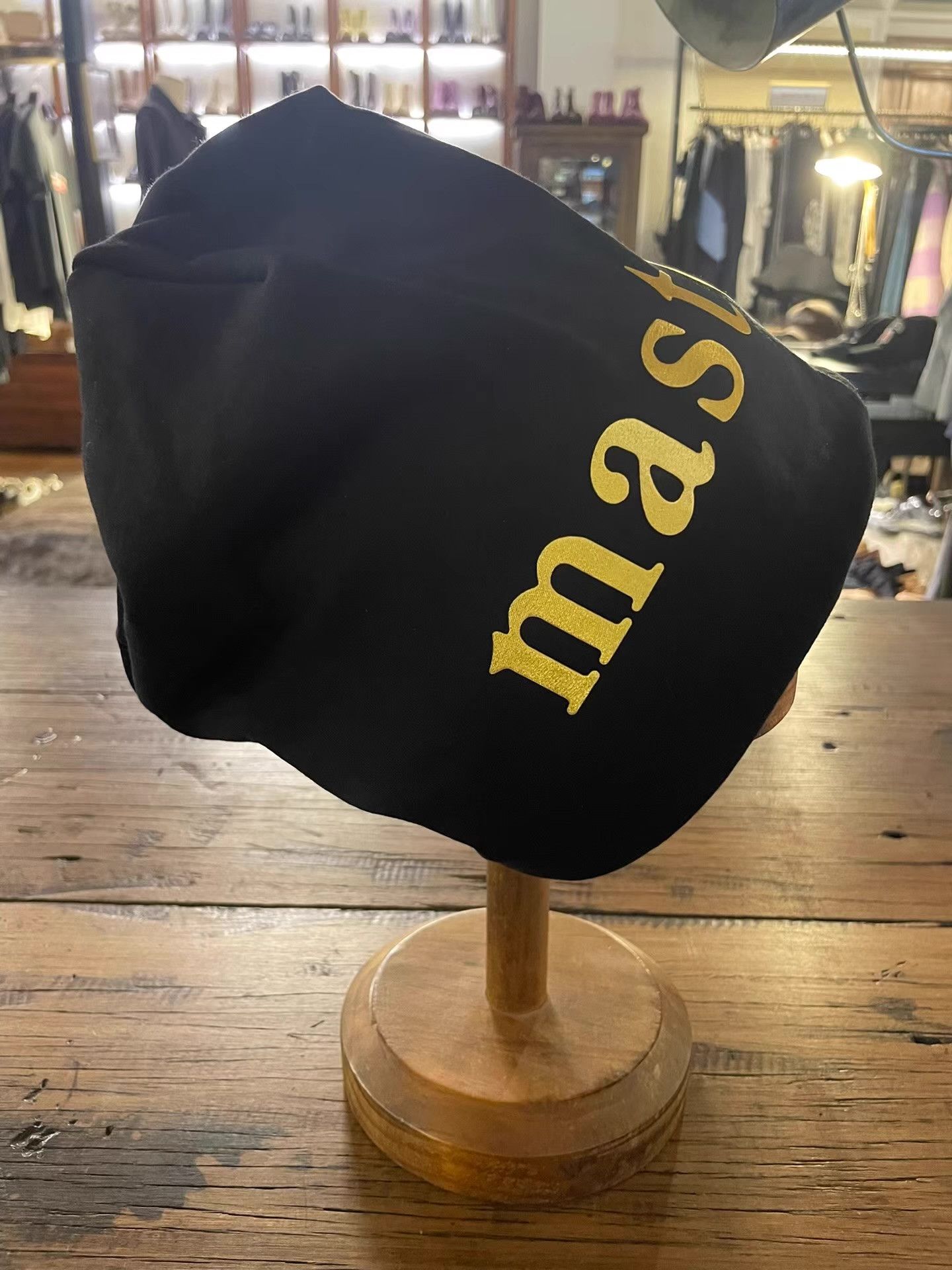 Mastermind World MASTERMIND HOMME FW15 Black Gold Foil Logo Beanie Ｑ25 Size ONE SIZE - 3 Thumbnail