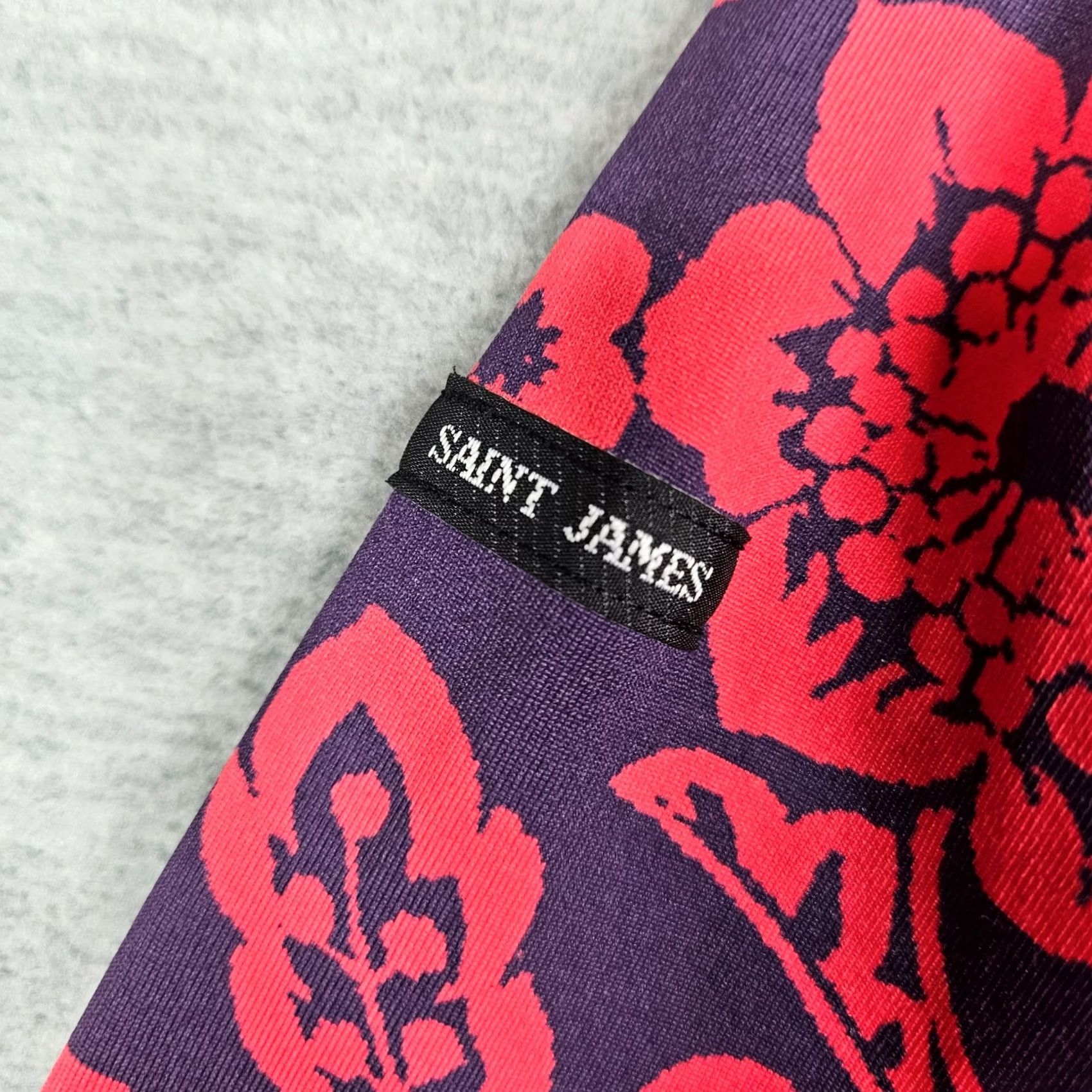 Saint James Saint-James T-Shirt Floral 3/4 Sleeve Red Womens Size 10 Regular Shirt Knit Tee - All Seasons Size L / US 10 / IT 46 - 3 Thumbnail
