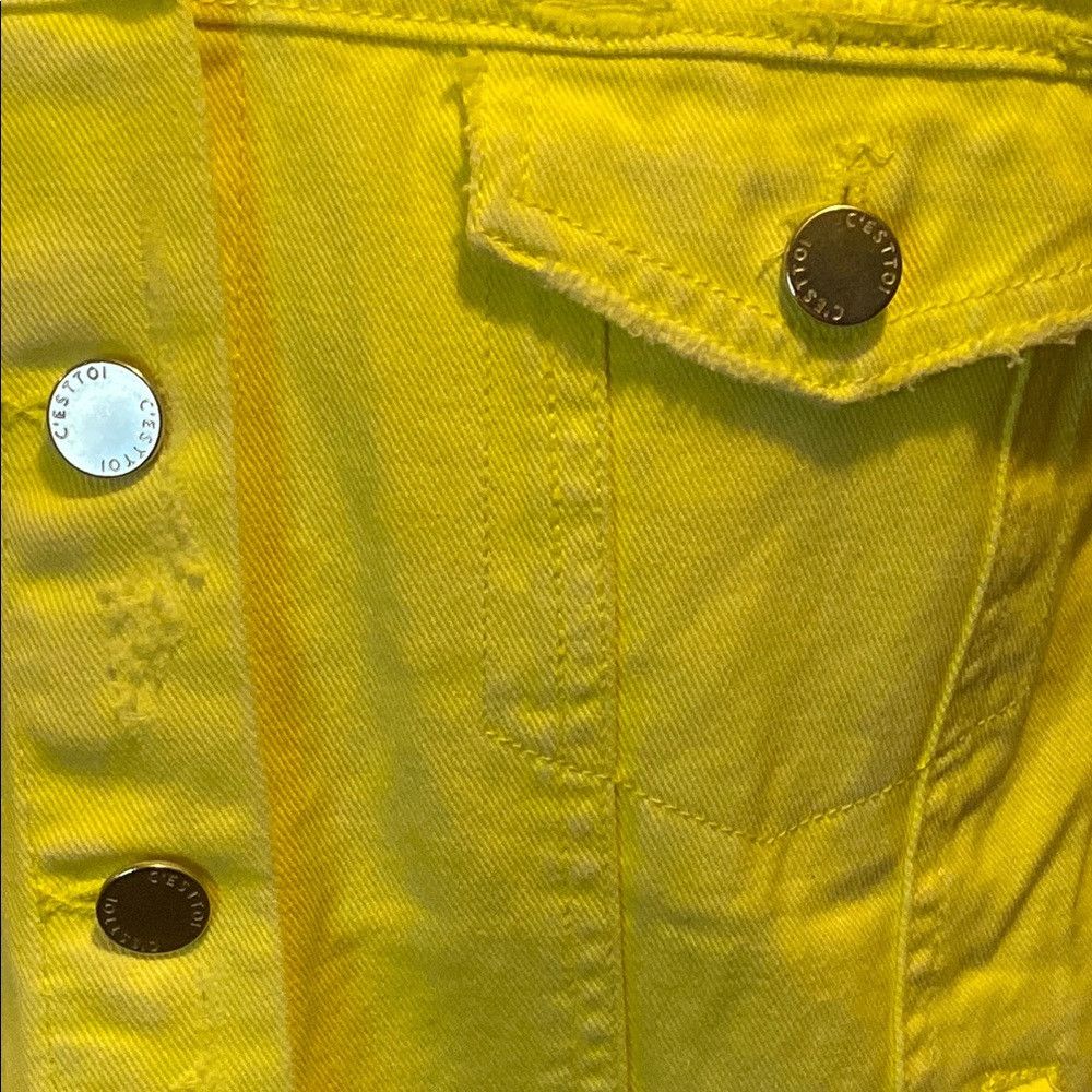 Other C’est Toi Yellow Denim Jacket – NWT – Size Large Size L / US 10 / IT 46 - 6 Thumbnail