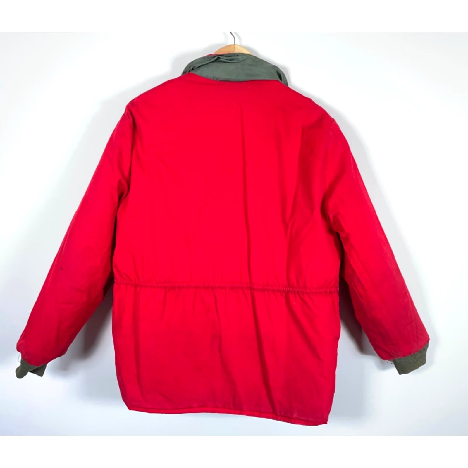 Vintage VINTAGE 60s Reversible Padded Bomber Jacket Mens 2XL Green Red C&C Crown Zipper Nylon Size US XXL / EU 58 / 5 - 5 Thumbnail