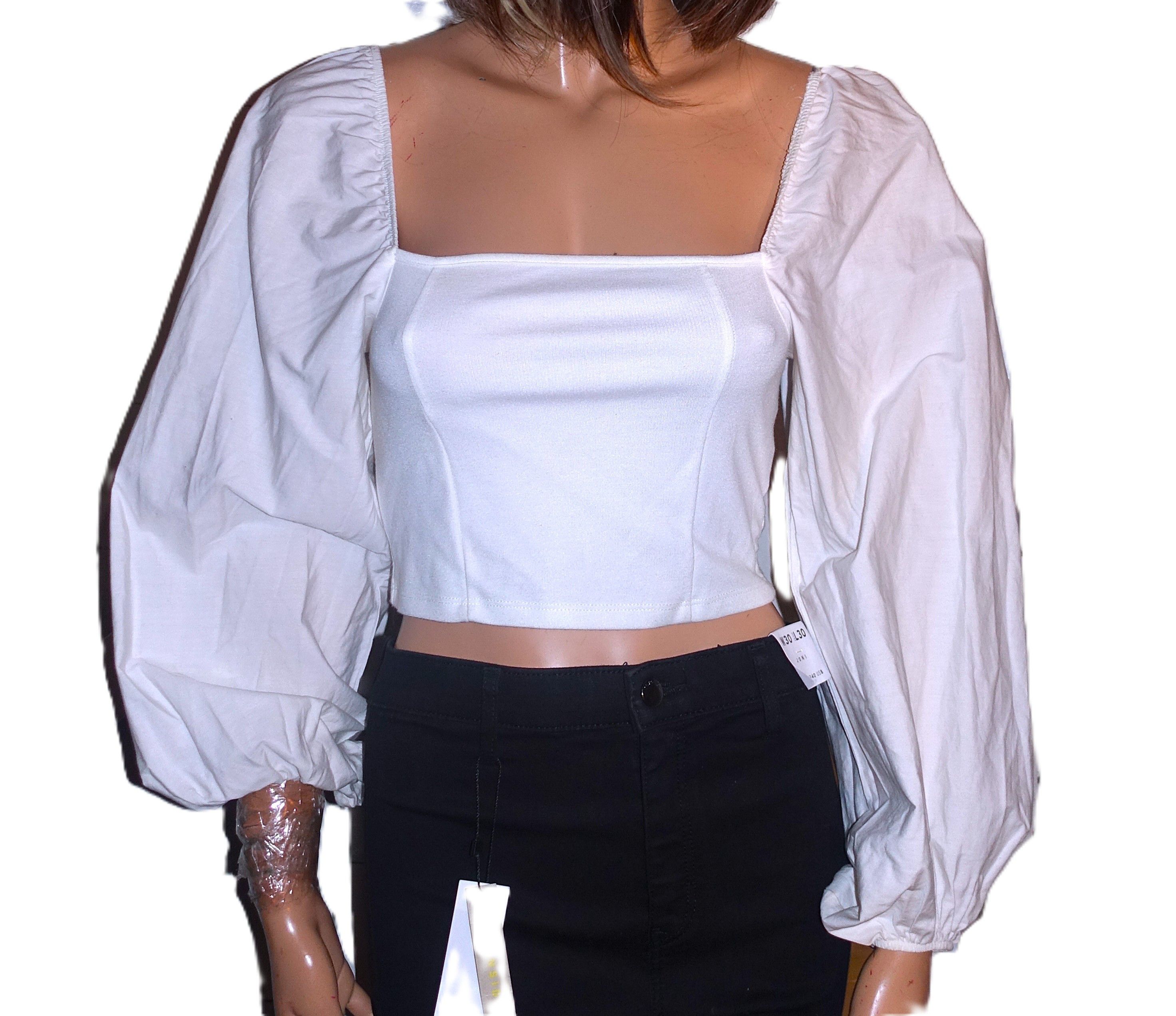 Topshop Top Shop White Boho Peasant Blouse 6 Size M / US 6-8 / IT 42-44 - 1 Thumbnail