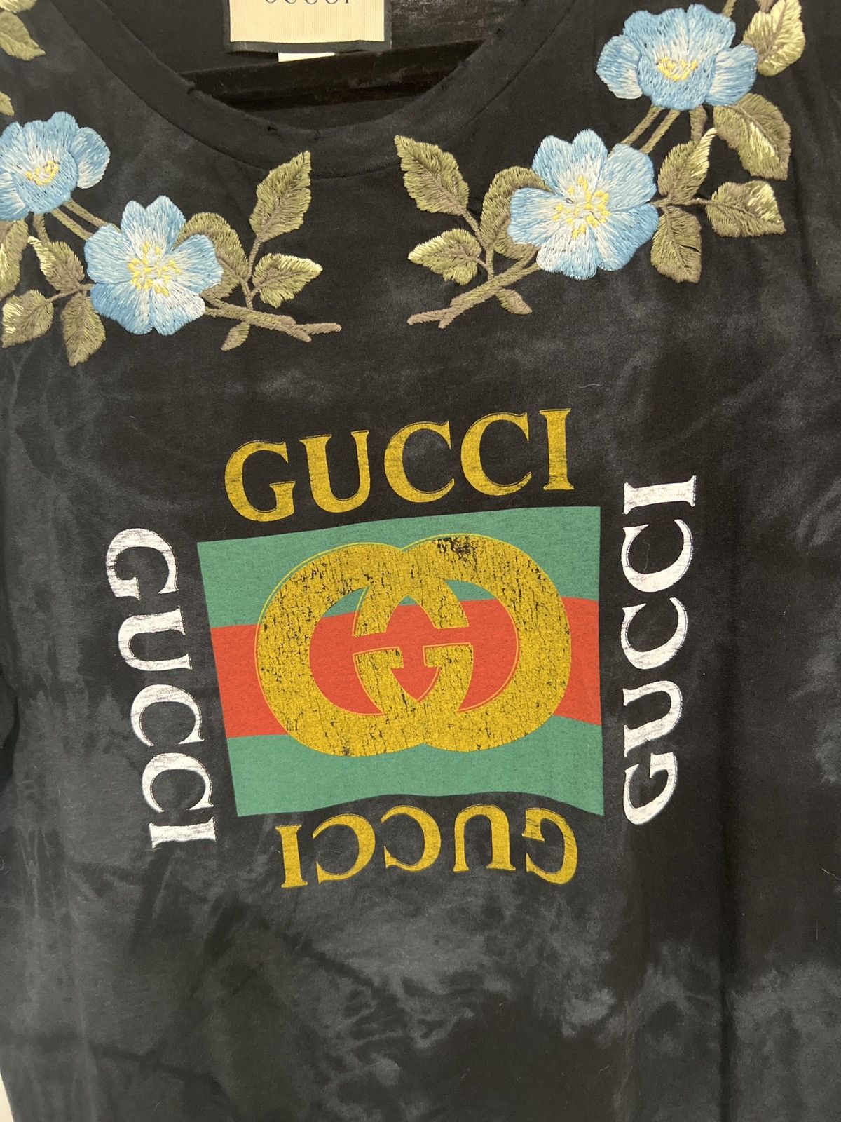Gucci Gucci Vintage Tie Dye logo T shirt Size US L / EU 52-54 / 3 - 3 Thumbnail