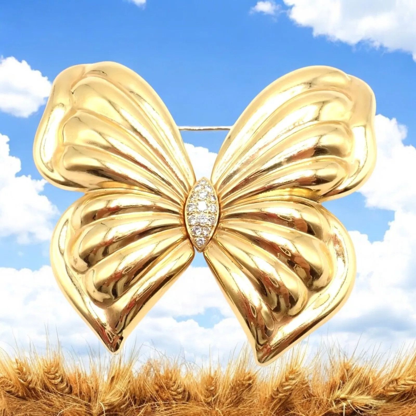 Van Cleef & Arpels Van Cleef & Arpels 18k Yellow Gold Butterfly Pin Brooch Size ONE SIZE - 2 Thumbnail