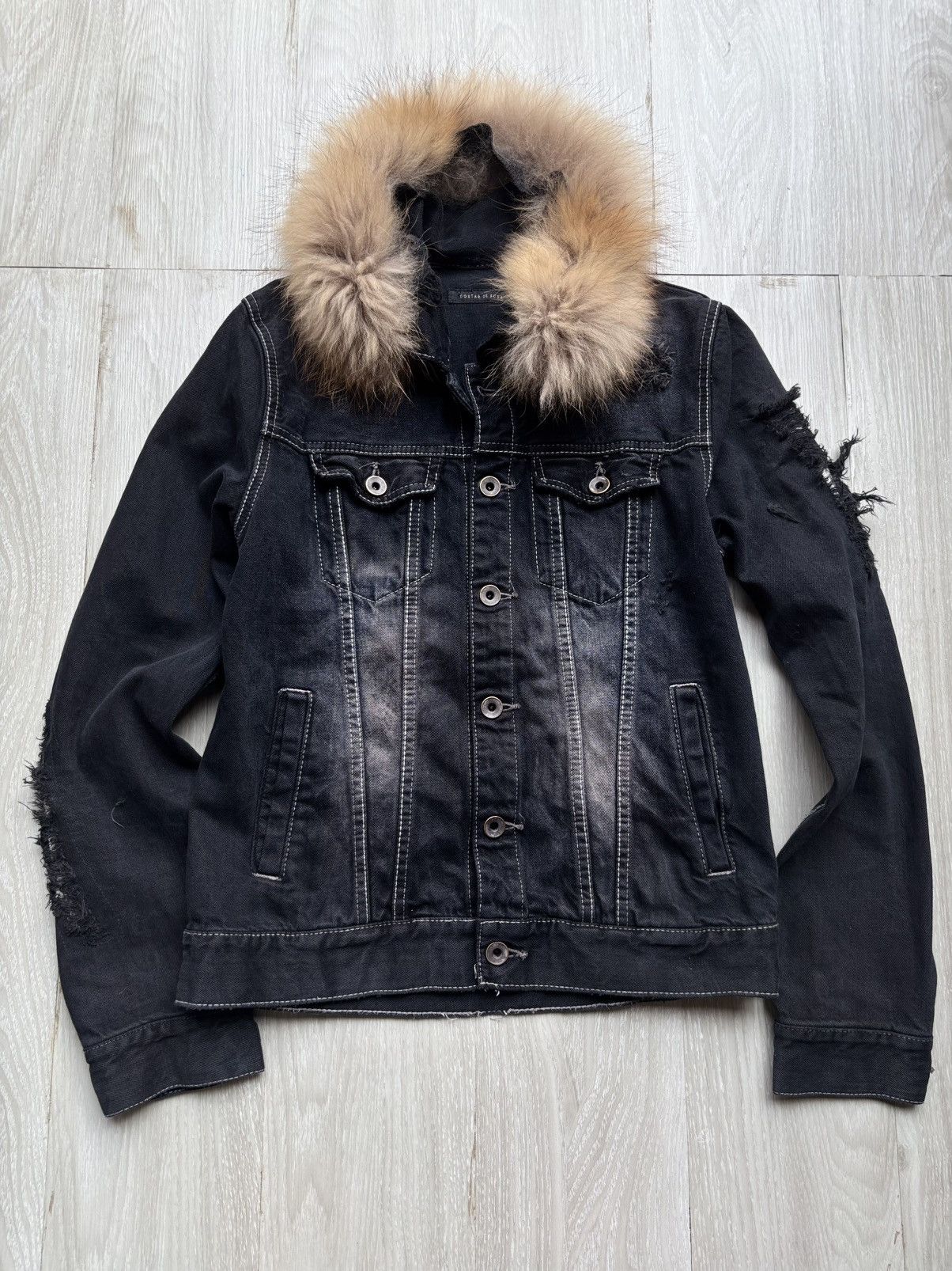 GOSTAR DE FUGA FUGA mudwash fur denim jacket Size US S / EU 44-46 / 1 - 1 Thumbnail