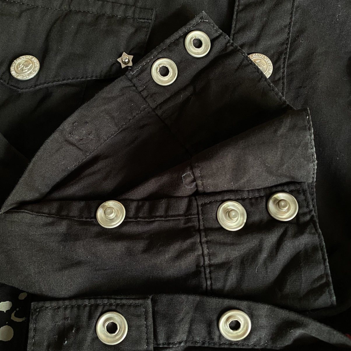 Japanese Brand × Massimo Osti MASSIVE MASSIMO Y2K PUNK Black Sheer Graphic Shirt Size US M / EU 48-50 / 2 - 15 Thumbnail