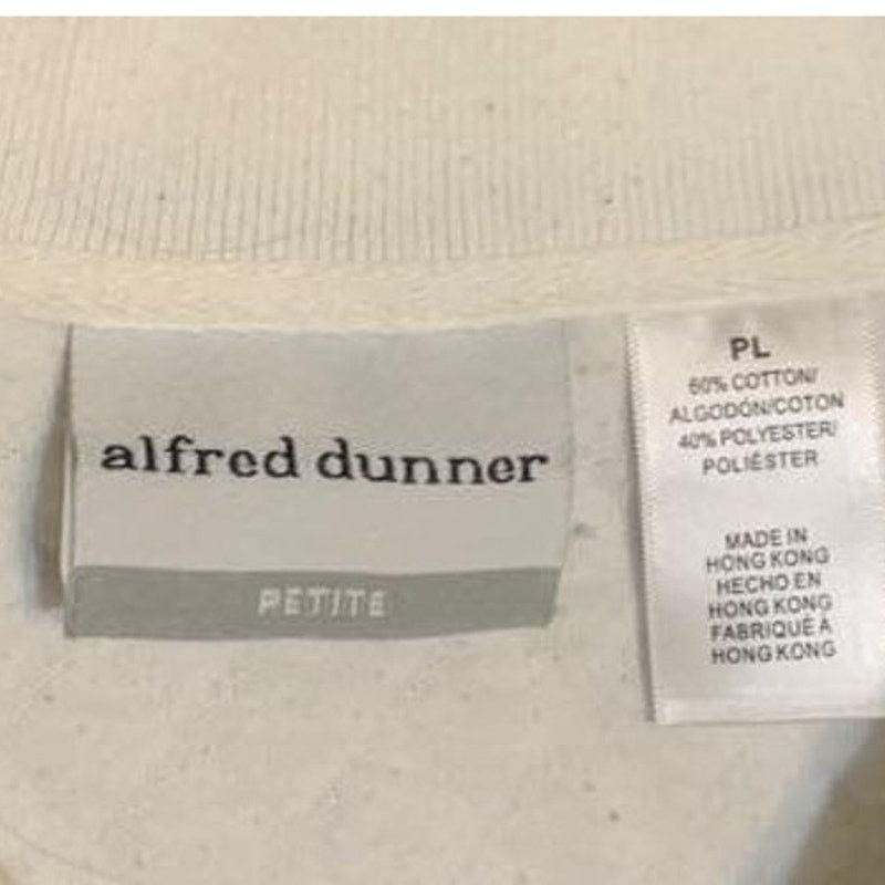 Other Alfred Dunner Floral Sweater Embroidery White Quilt Petite L Size L / US 10 / IT 46 - 3 Thumbnail