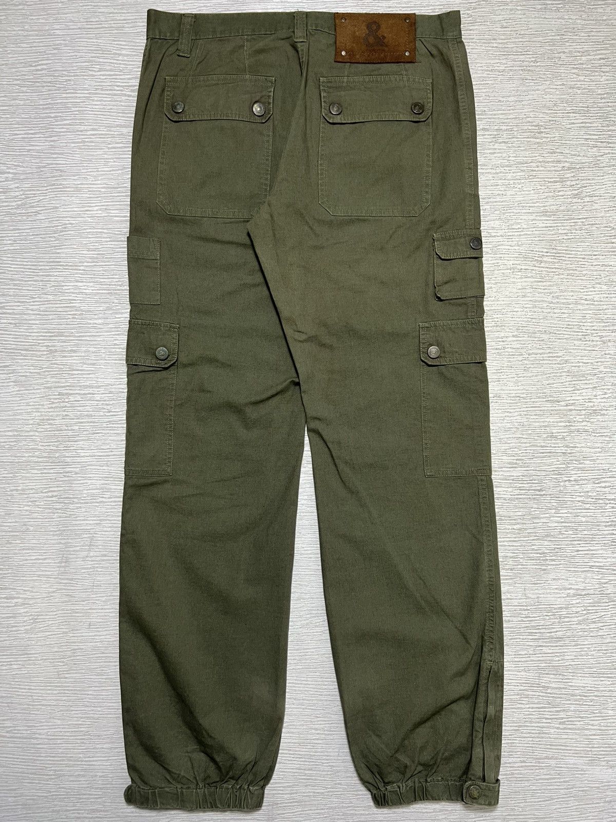 Dolce & Gabbana Dolce & Gabbana - Cotton Linen Olive Military Cargo Pants Size US 32 / EU 48 - 3 Thumbnail
