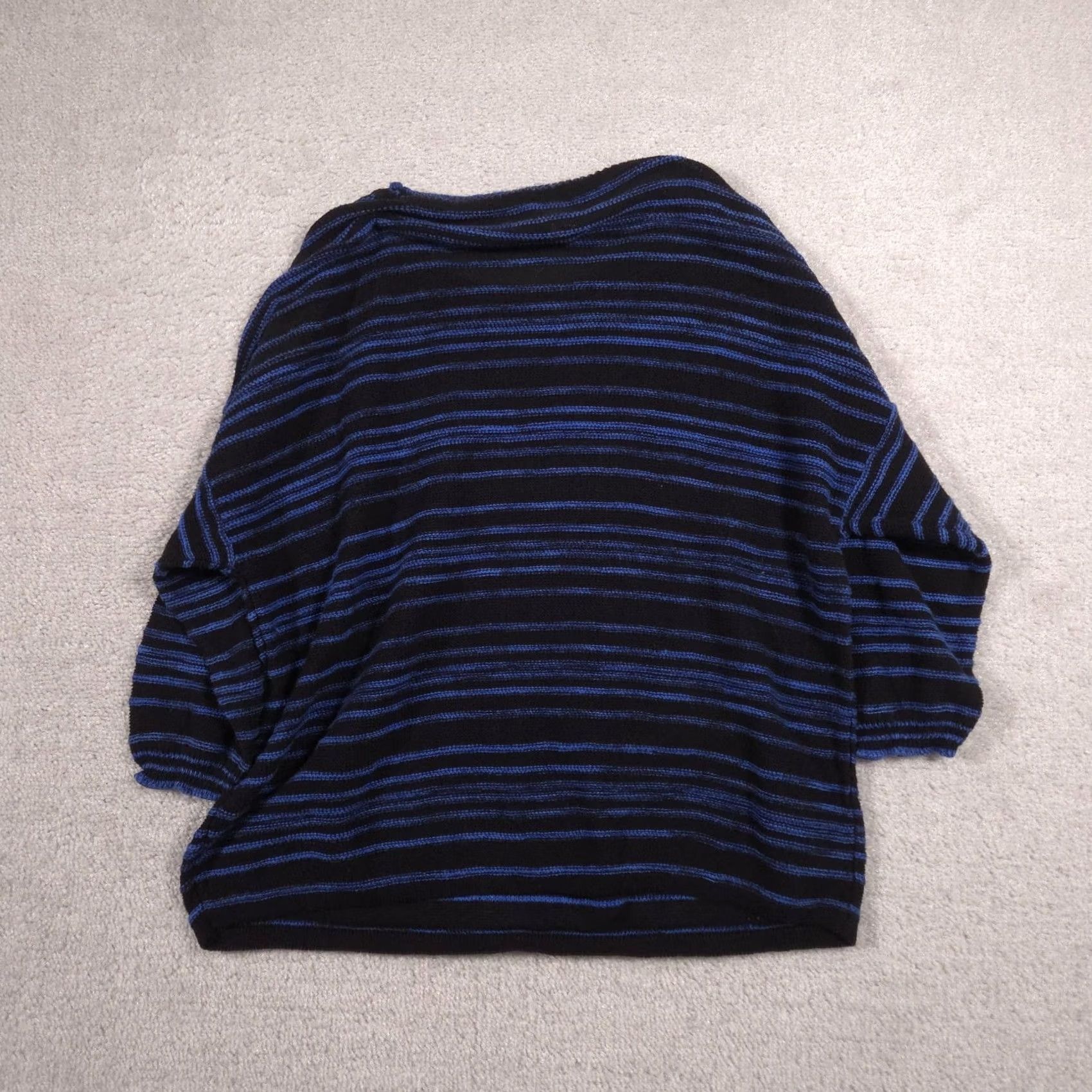 Vintage Weekends by Chico's Sweater Womens 2 Black 100% Cotton Striped Knit Pullover Shirt Pullover Crew Neck 3/4 Sleeve Casual Fall Womens Size XS / US 0-2 / IT 36-38 - 8 Thumbnail