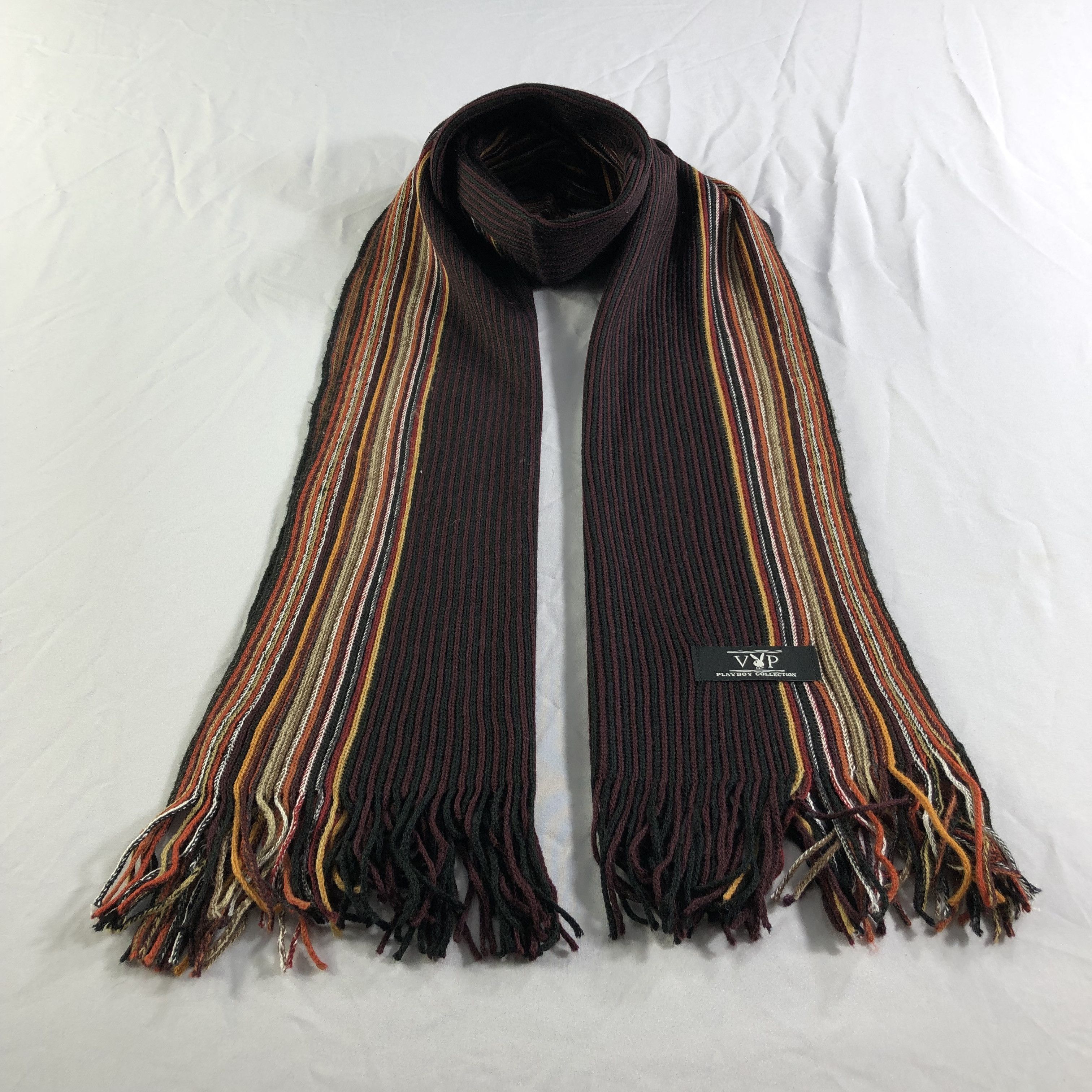 Playboy Playboy Stripe Knit Scarf Muffler Neckwear V2273 Size ONE SIZE - 1 Thumbnail