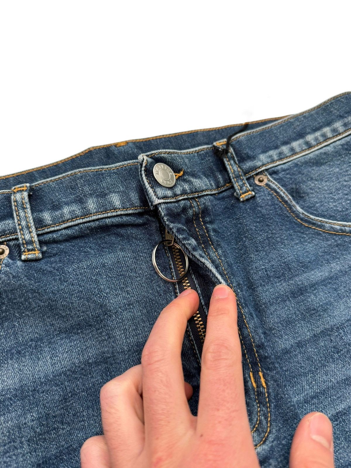 Martine Rose Ring Zip Stretch Blue Denim Size US 28 / EU 44 - 4 Thumbnail