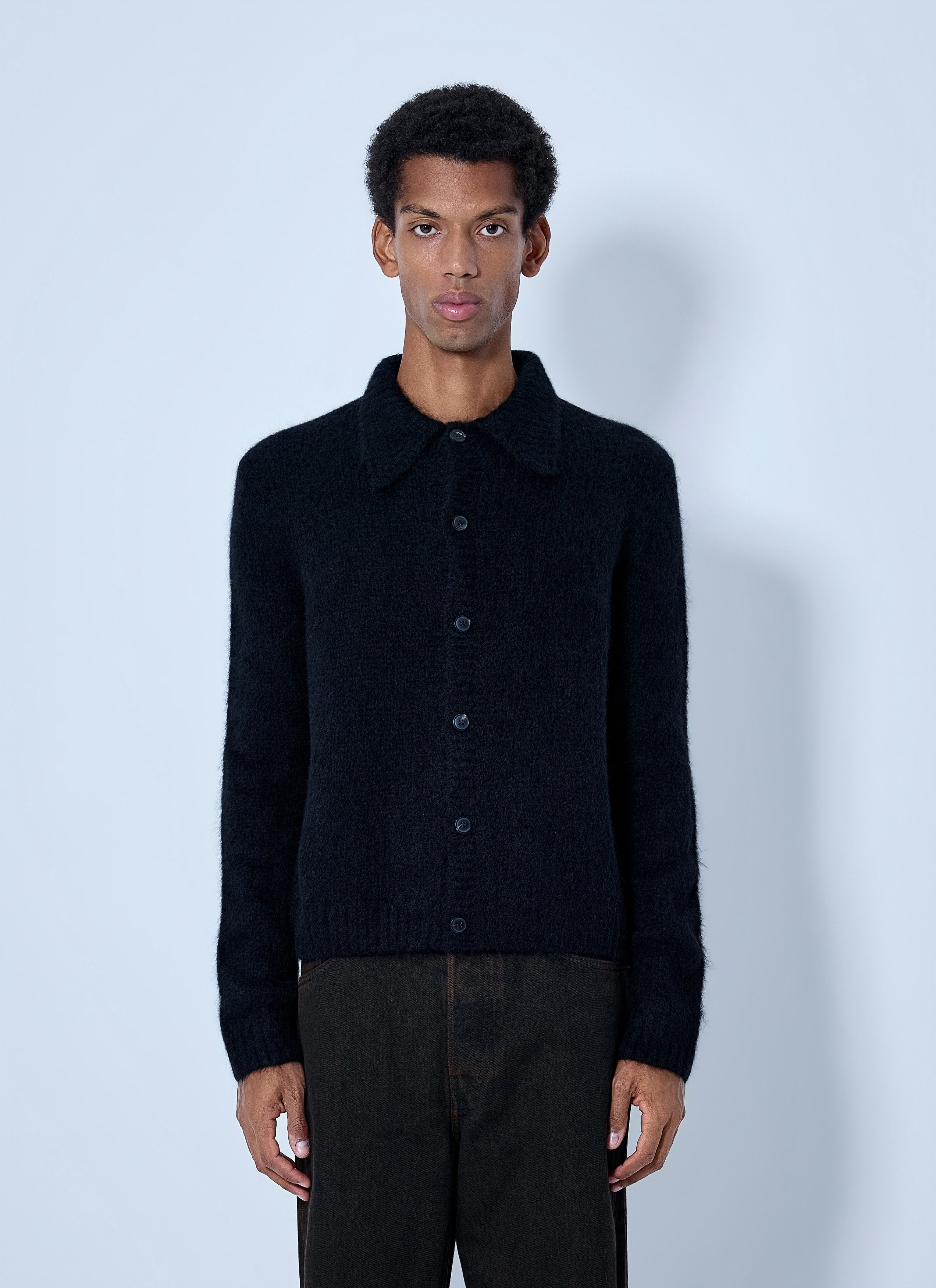 Dries Van Noten Dries Van Noten Shetland Sweater / Black / M | Grailed