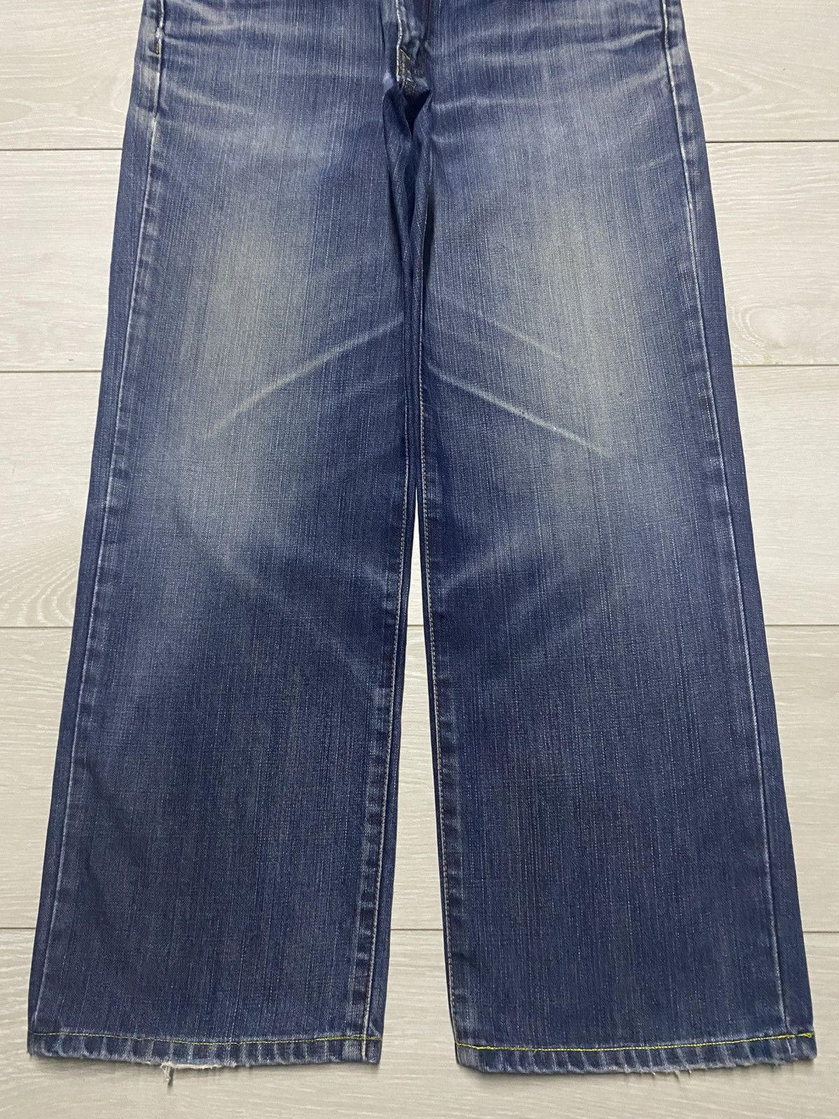 Edwin Vintage Edwin 503 Faded Mud Wash Distressed Loose Jeans Size US 32 / EU 48 - 5 Thumbnail