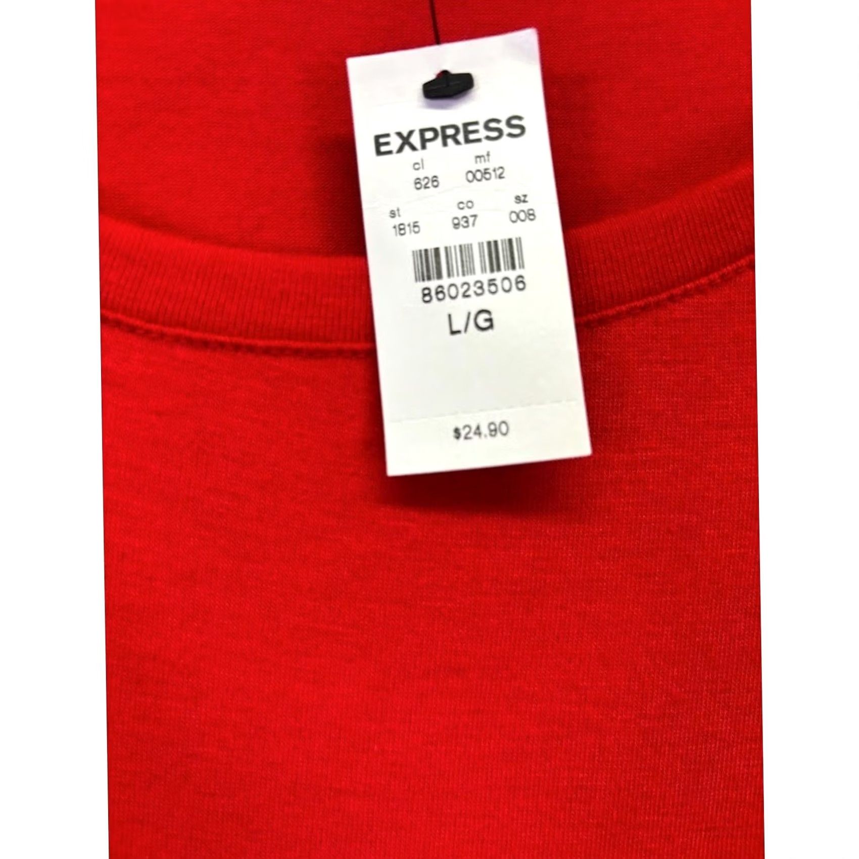 Express Express Long Sleeve Asymmetrical Hem Cross Back Tunic Top Red Size L Size L / US 10 / IT 46 - 5 Thumbnail