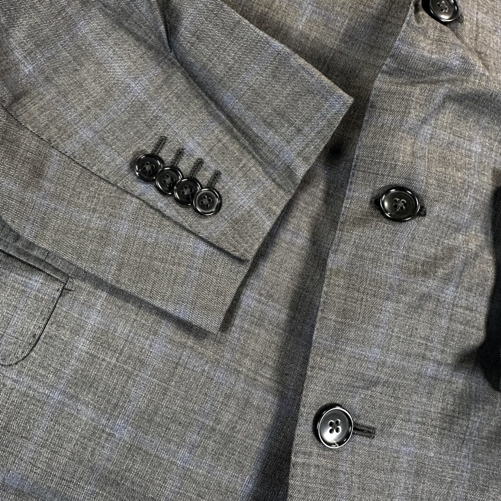 Ermenegildo Zegna Ermenegildo Zegna Blazer Sport Coat Mens 46 Gray Wool Trofeo Two Button Italy Classic Plaid Business Formal Jacket Mens Size 46R - 2 Thumbnail