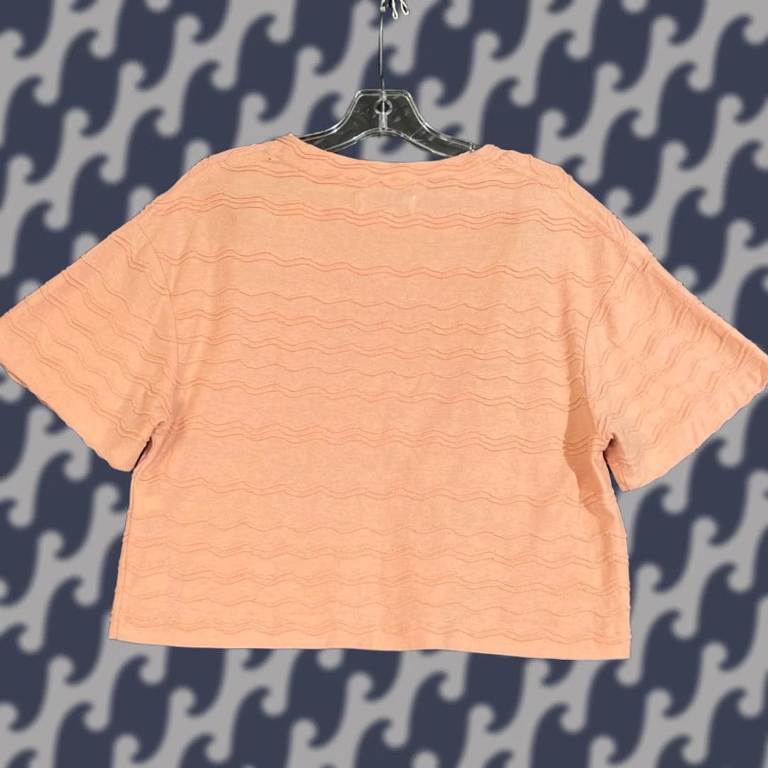 Madewell Texture & Thread Madewell Top Peach Wave Textured Knit Short Sleeve Women XXS T-Shirt Pink Womens Size XXS / US 00 / IT 34 - 1 Thumbnail