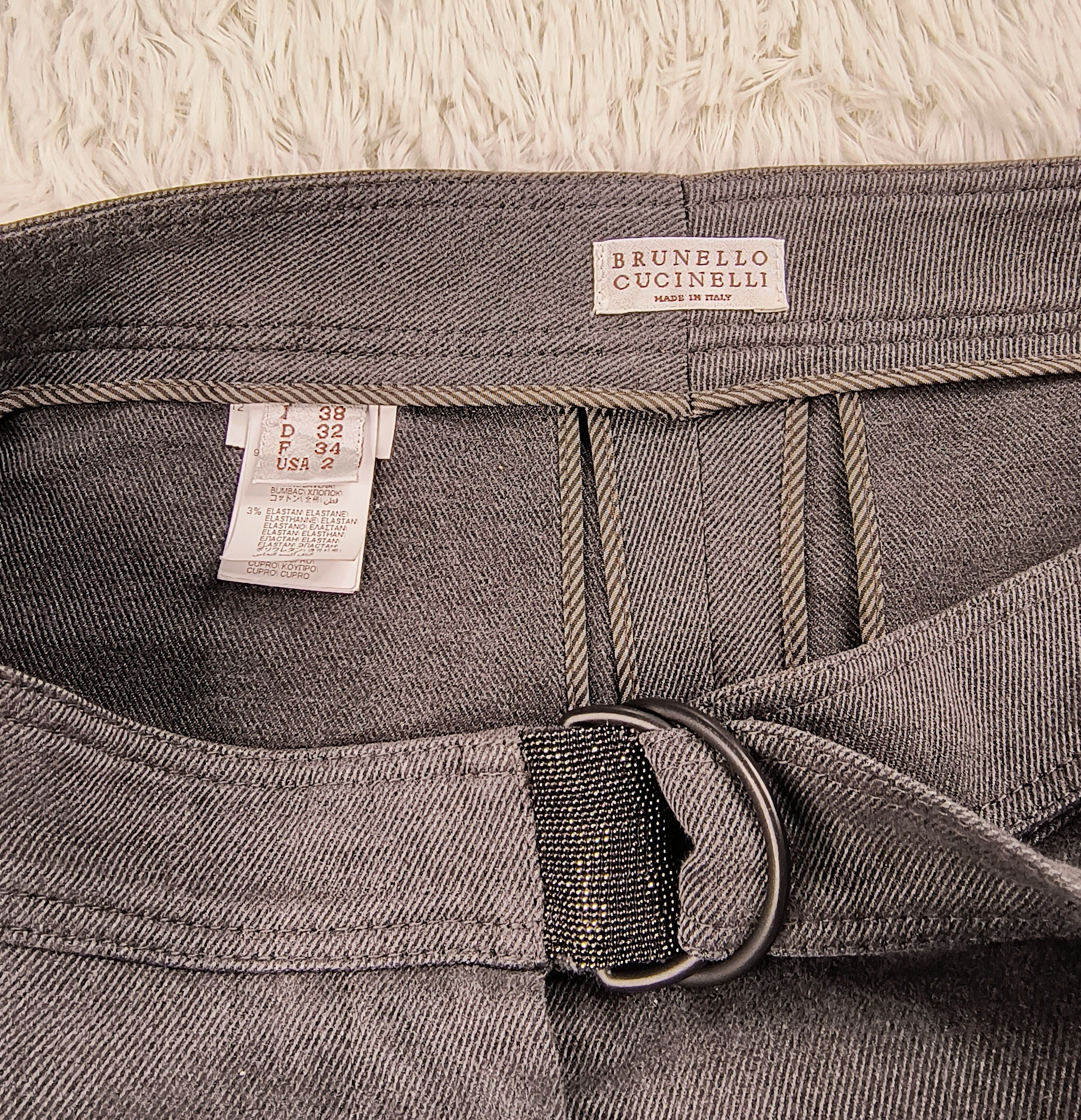 Brunello Cucinelli Brunello Cucinelli trouser belt woman pants Size 29" - 4 Thumbnail