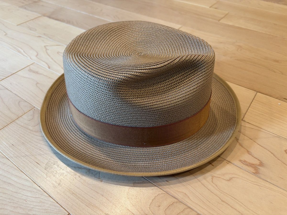 Stetson Stetson Latte Straw Fedora 7-3/4” Size ONE SIZE - 4 Thumbnail