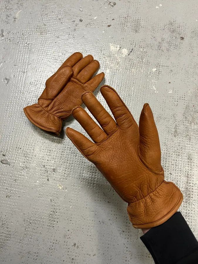 Dsquared2 Dsquared2 Brown Fleeced Padded Biker Leather Gloves Size ONE SIZE - 3 Thumbnail