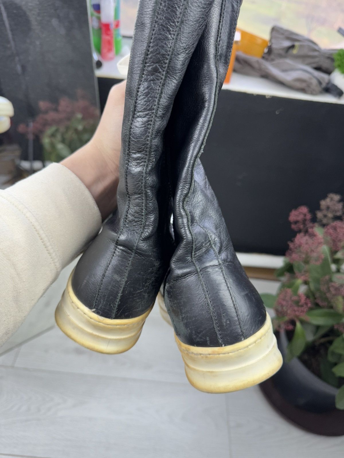 Japanese Brand × Vintage Zip / Rick Owens Style Y2K High Sneakers Size US 7 / EU 40 - 4 Thumbnail