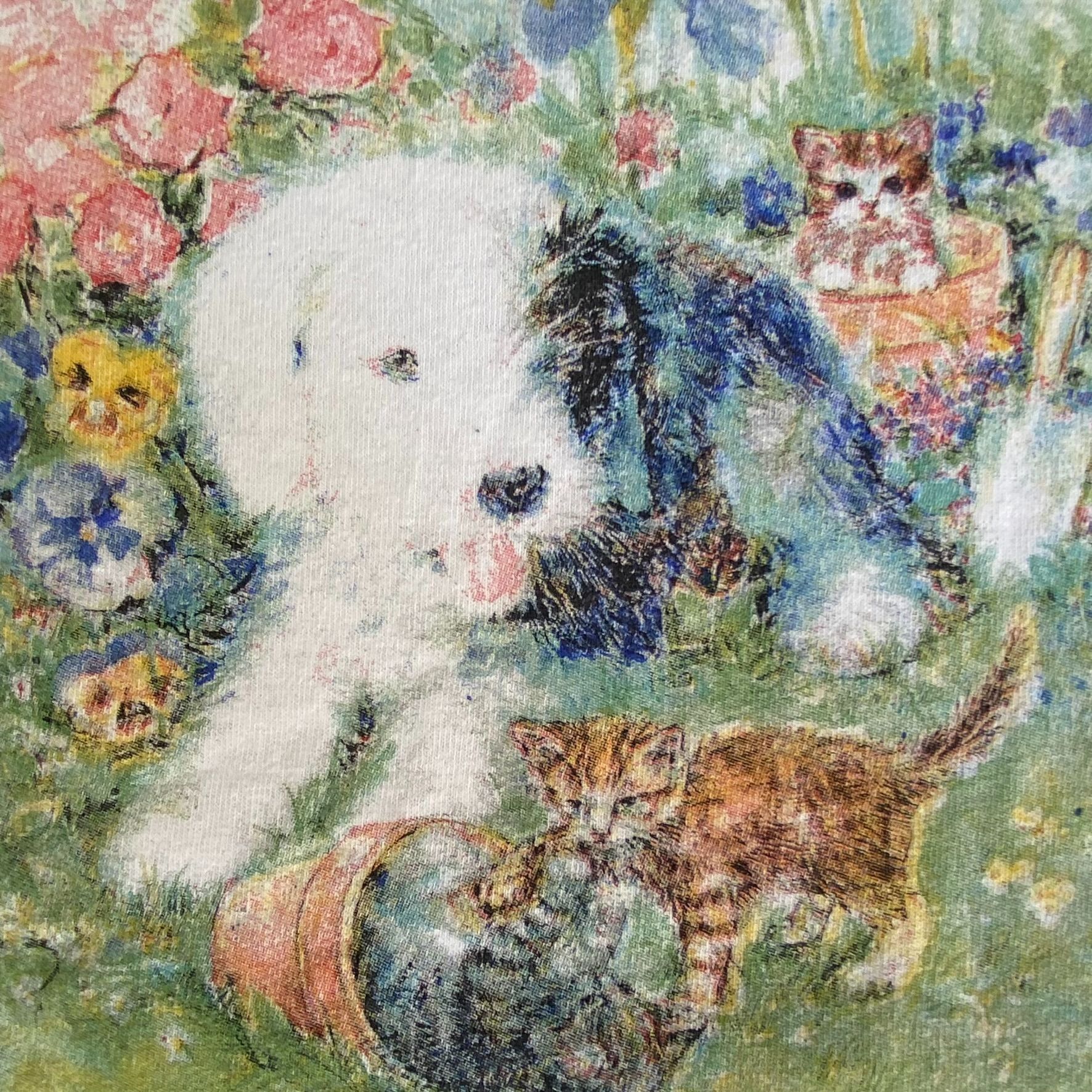 Vintage Vintage Y2K Cute Dog Shirt SPCA Kitten Animal Painting Tee Size US L / EU 52-54 / 3 - 4 Thumbnail