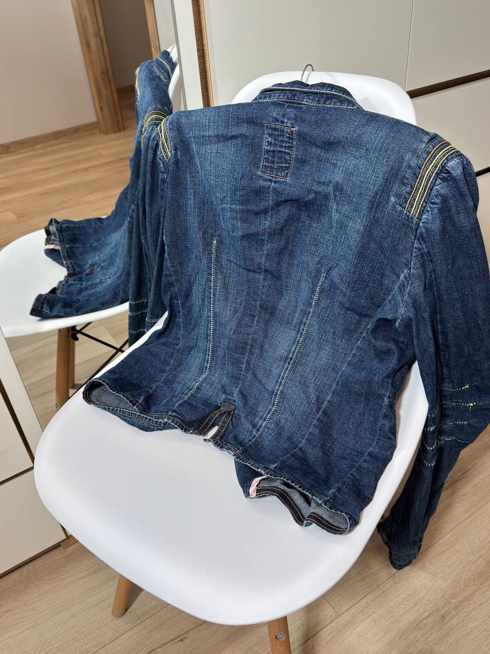 Marithe + Francois Girbaud Vintage Marithe Francois Girbaud Blue Jean Blazer Size US 27 Size S / US 4 / IT 40 - 5 Thumbnail