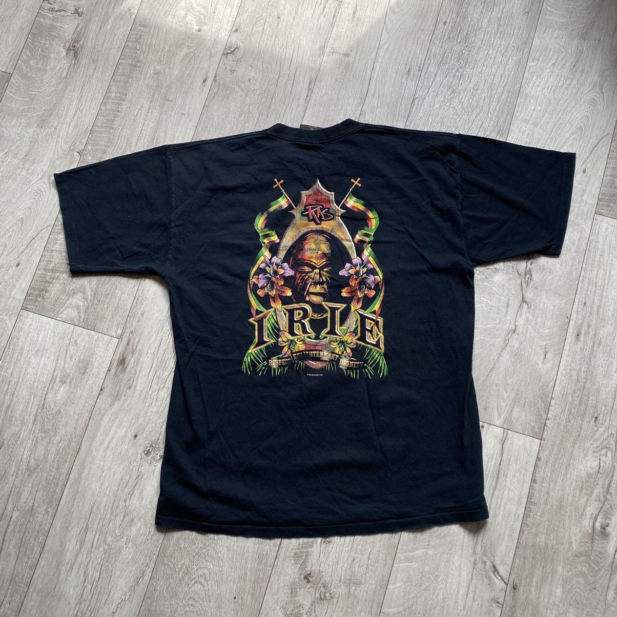 VINTAGE RAS IRIE SURF STYLE RASTA TEE