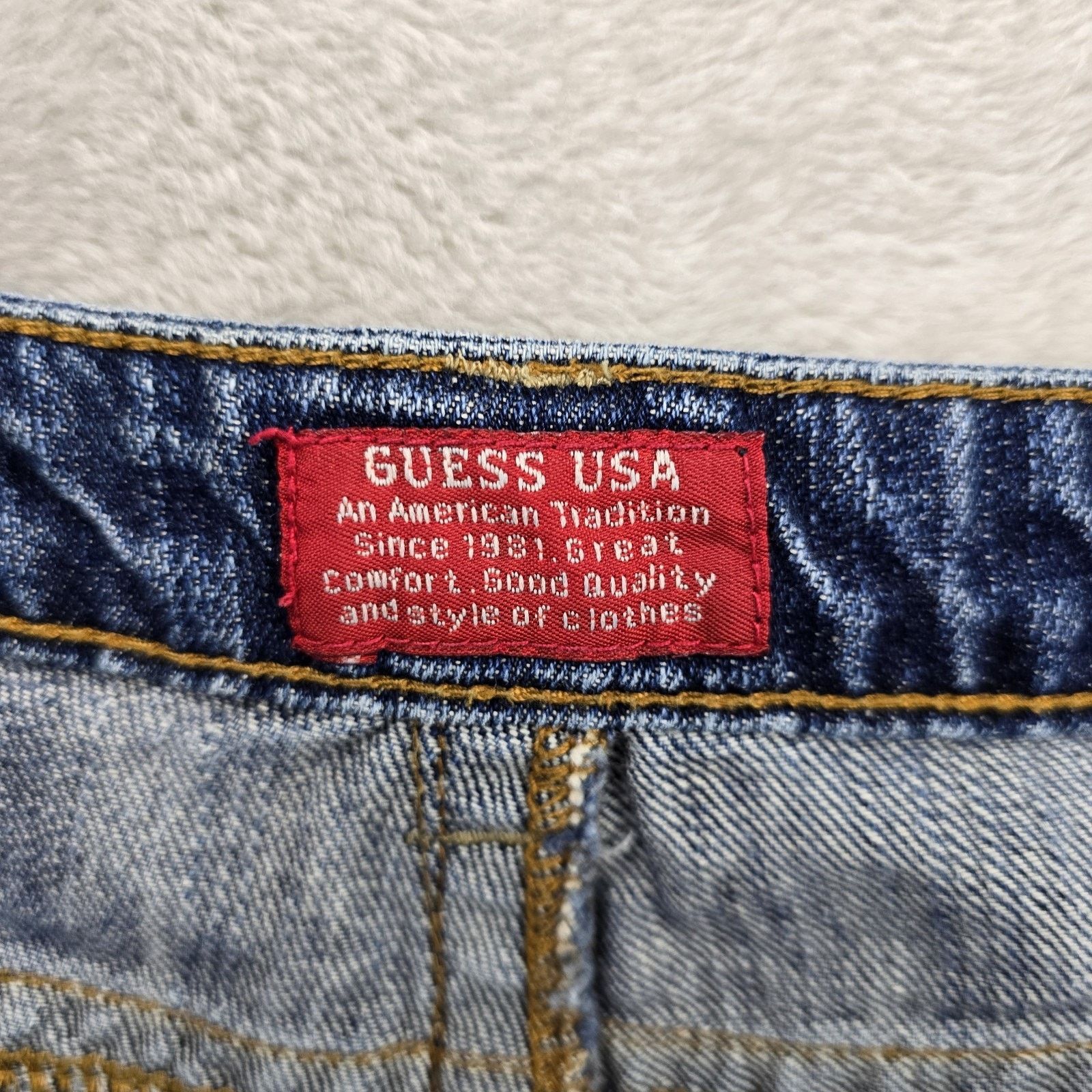 Guess Vtg Guess USA Jeans 34 (Fits 38x30) Embroidered Distressed Size 38" / US 16 / IT 52 - 5 Thumbnail