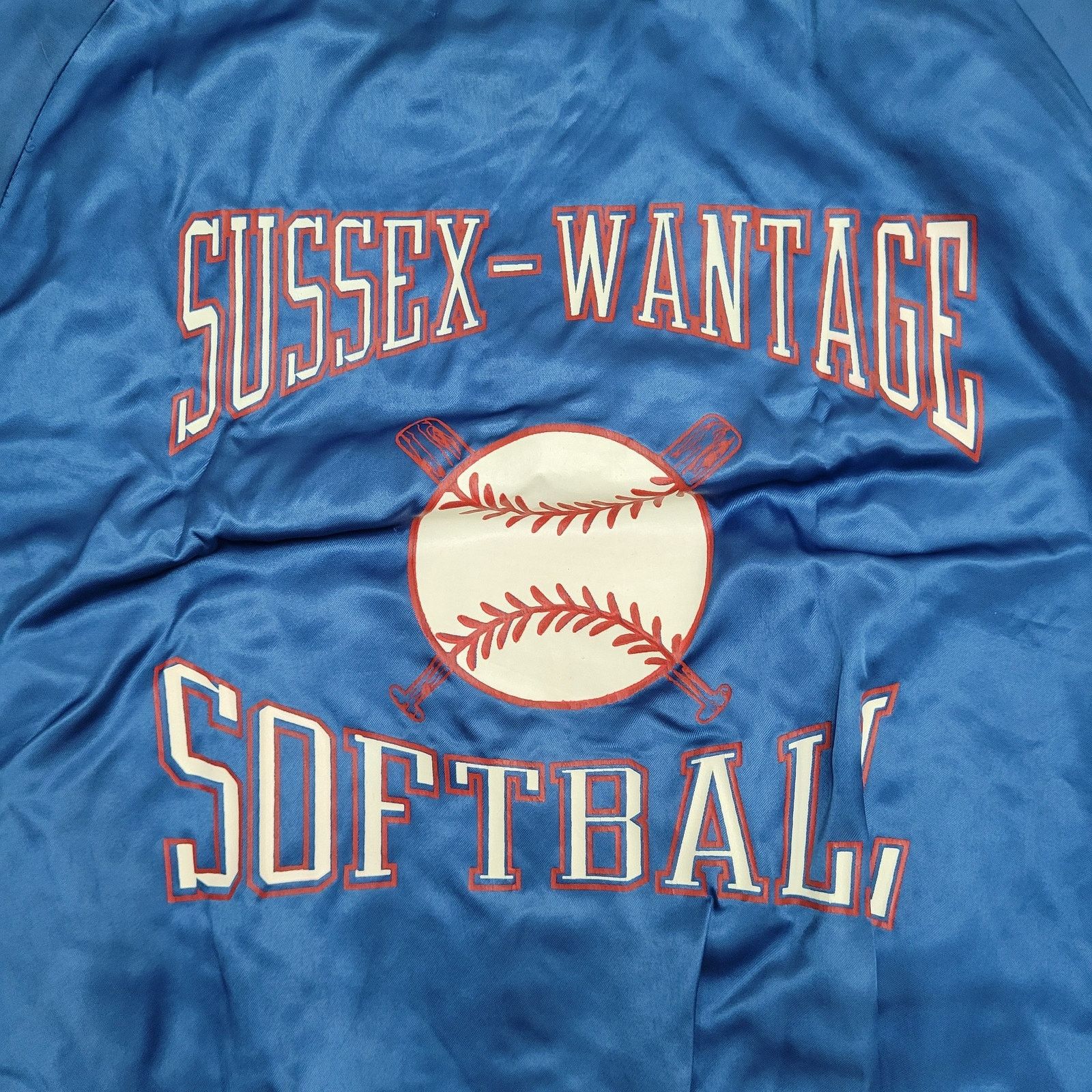 Vintage Vintage 90s Sussex-Wantage Jacket M 23x24 Blue Softball Boxy Size US M / EU 48-50 / 2 - 11 Thumbnail