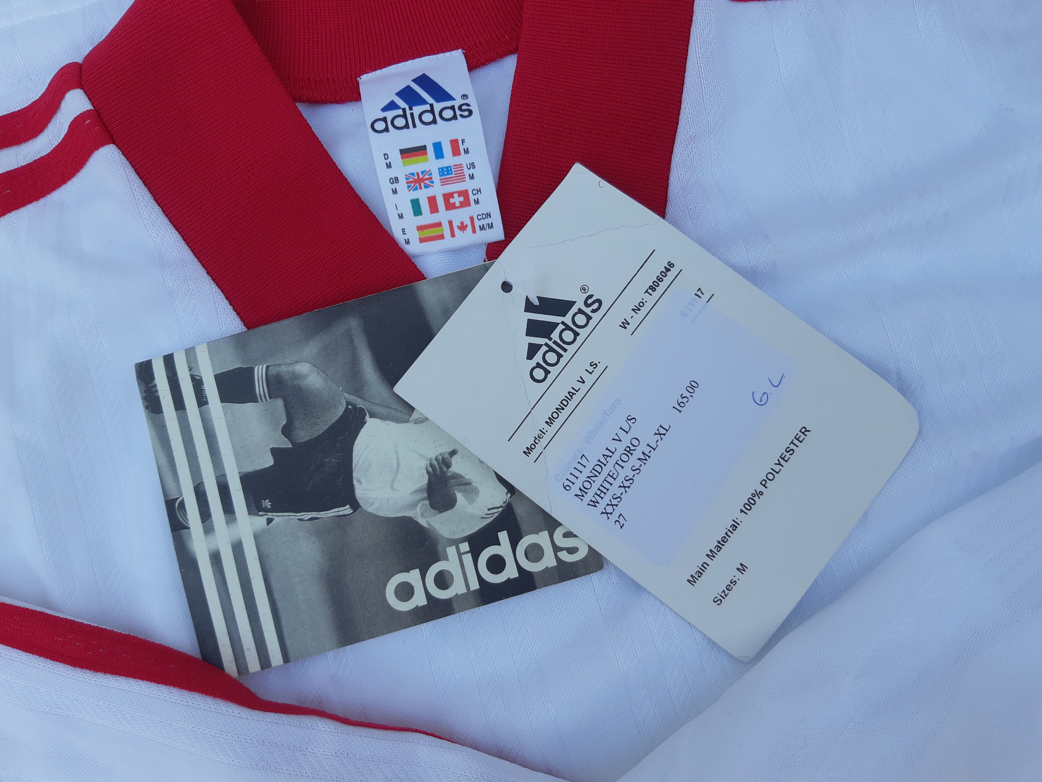 Adidas Vintage 90s ADIDAS Soccer Jersey Tunisia size M NWT Size US M / EU 48-50 / 2 - 4 Thumbnail