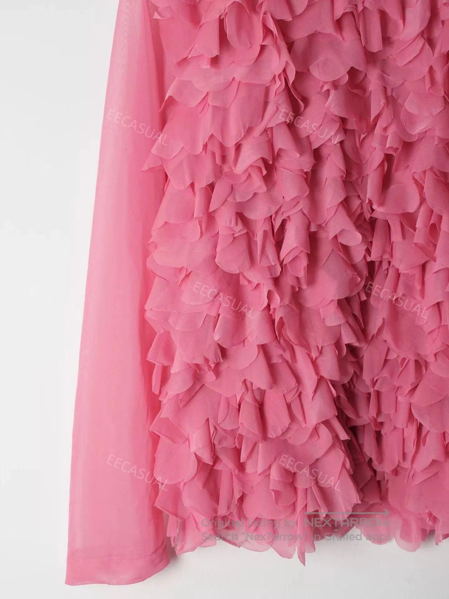 Junya Watanabe Pink Layered Ruffle Top by Junya Watanabe. Size M / US 6-8 / IT 42-44 - 3 Thumbnail