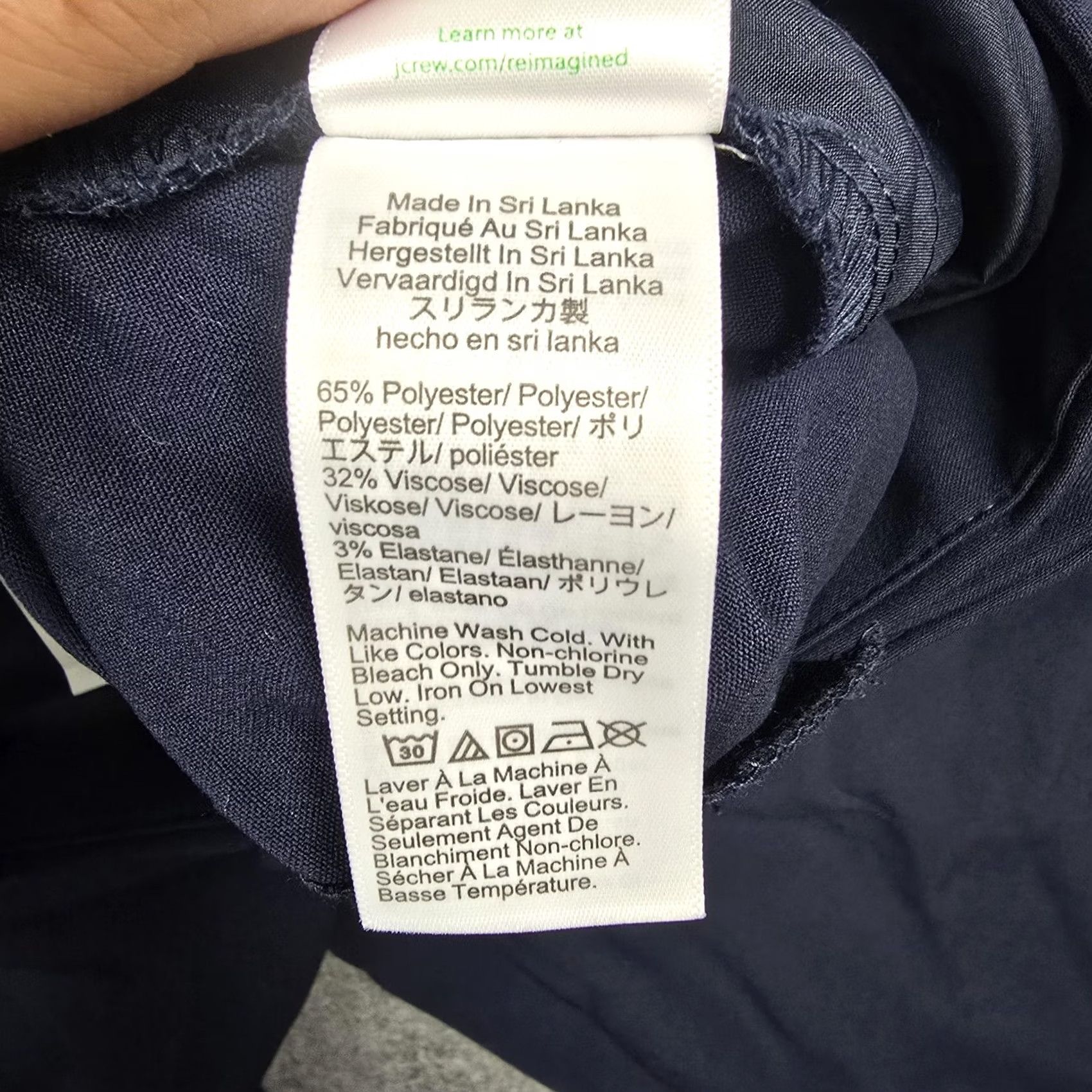 J.Crew J Crew Pants Womens 18 Navy Blue Twill Crop Stretch Dress Career Work Ruby New Size 40" / US 18 - 6 Thumbnail