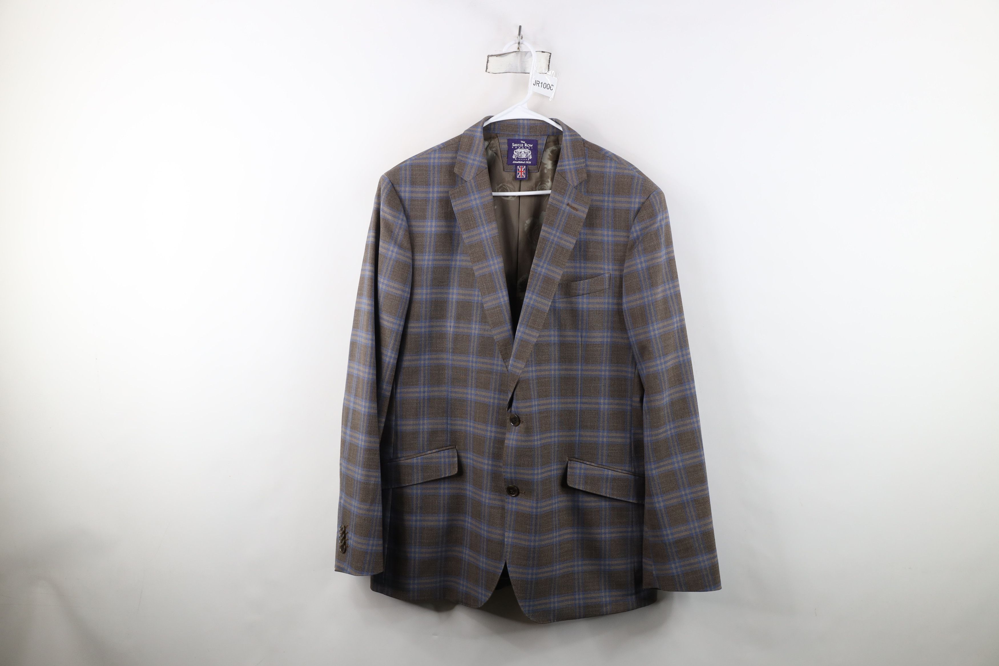 Vintage The Savile Row Rayon Gabardine Blazer Suit Jacket Plaid Size US XXL / EU 58 / 5 - 1 Thumbnail