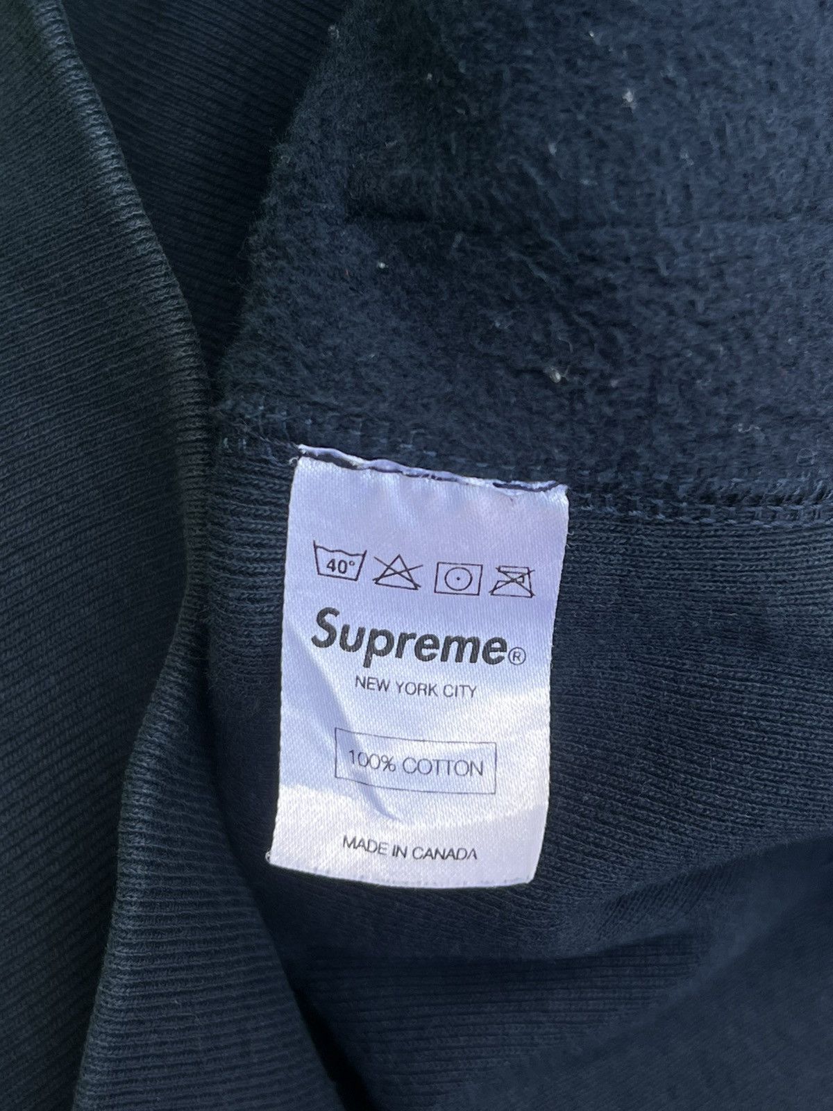 Supreme Vintage Navy Blue Box Logo Supreme (Bogo hoodie) Size US M / EU 48-50 / 2 - 8 Thumbnail