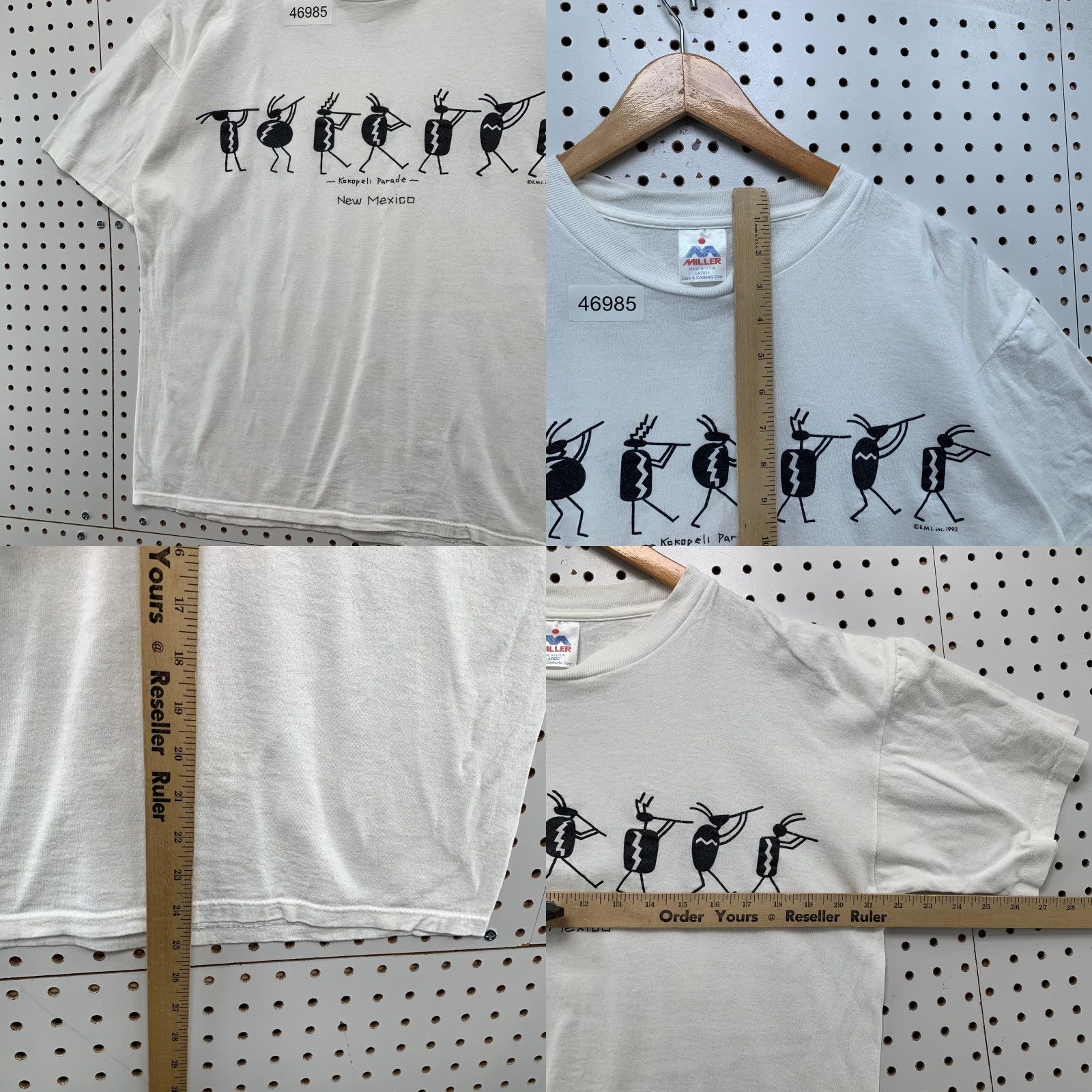 Vintage VINTAGE Kokopelli Parade New Mexico T Shirt Mens Large White Single Stitch 90s Size US L / EU 52-54 / 3 - 8 Thumbnail