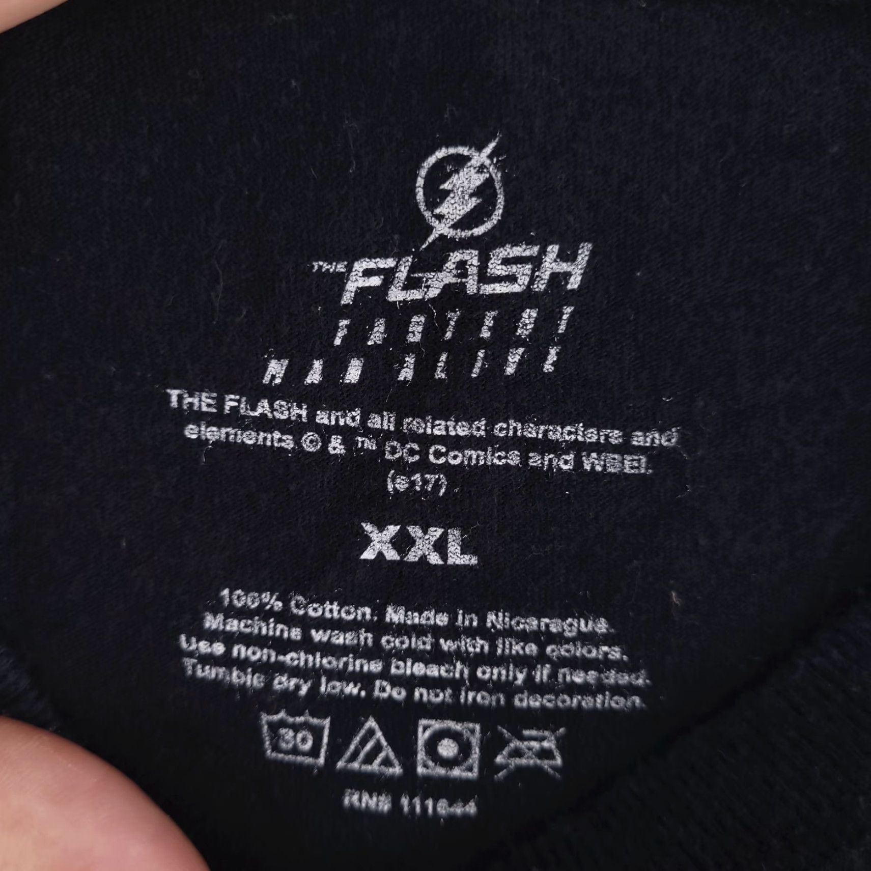 Vintage DC The Flash T Shirt Mens 2XL Black Crewneck Short Sleeve Shirt Size US XXL / EU 58 / 5 - 3 Thumbnail