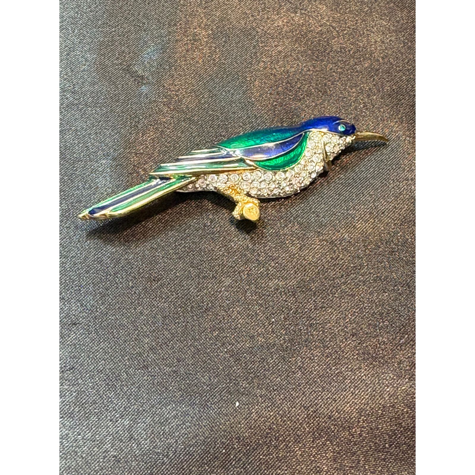 Other Carol Lee Bird Brooch 3 Inch Rhinestone Enamel Size ONE SIZE - 1 Thumbnail