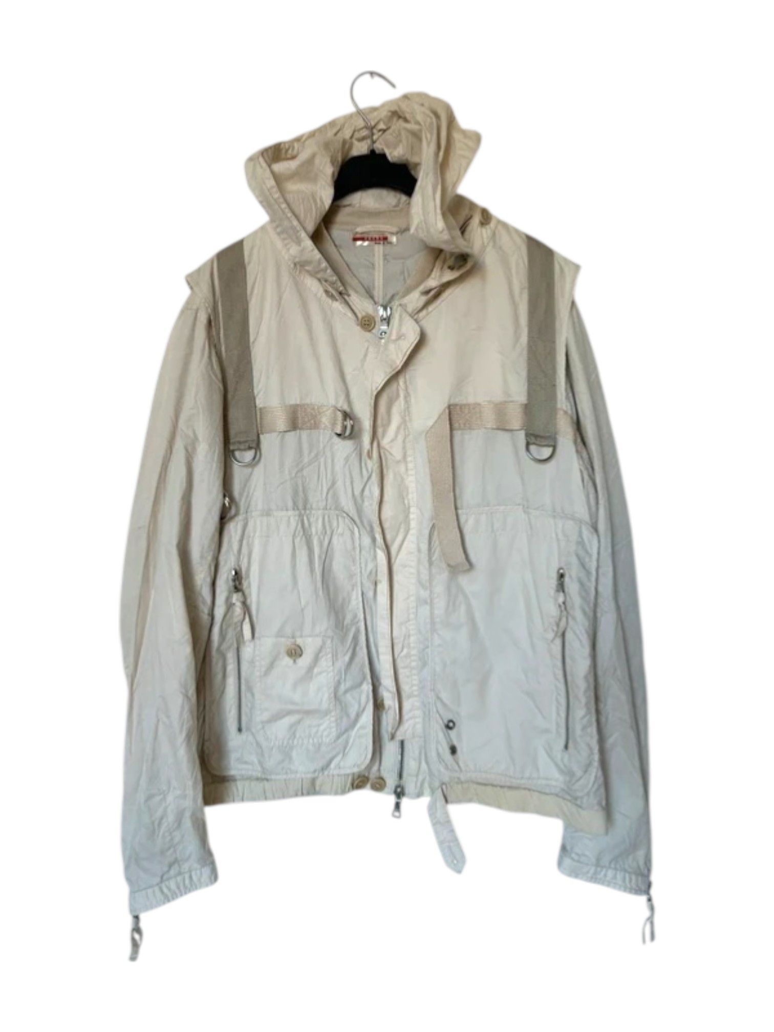 Prada Multi-Pocket Harness Hooded Utility Jacket
