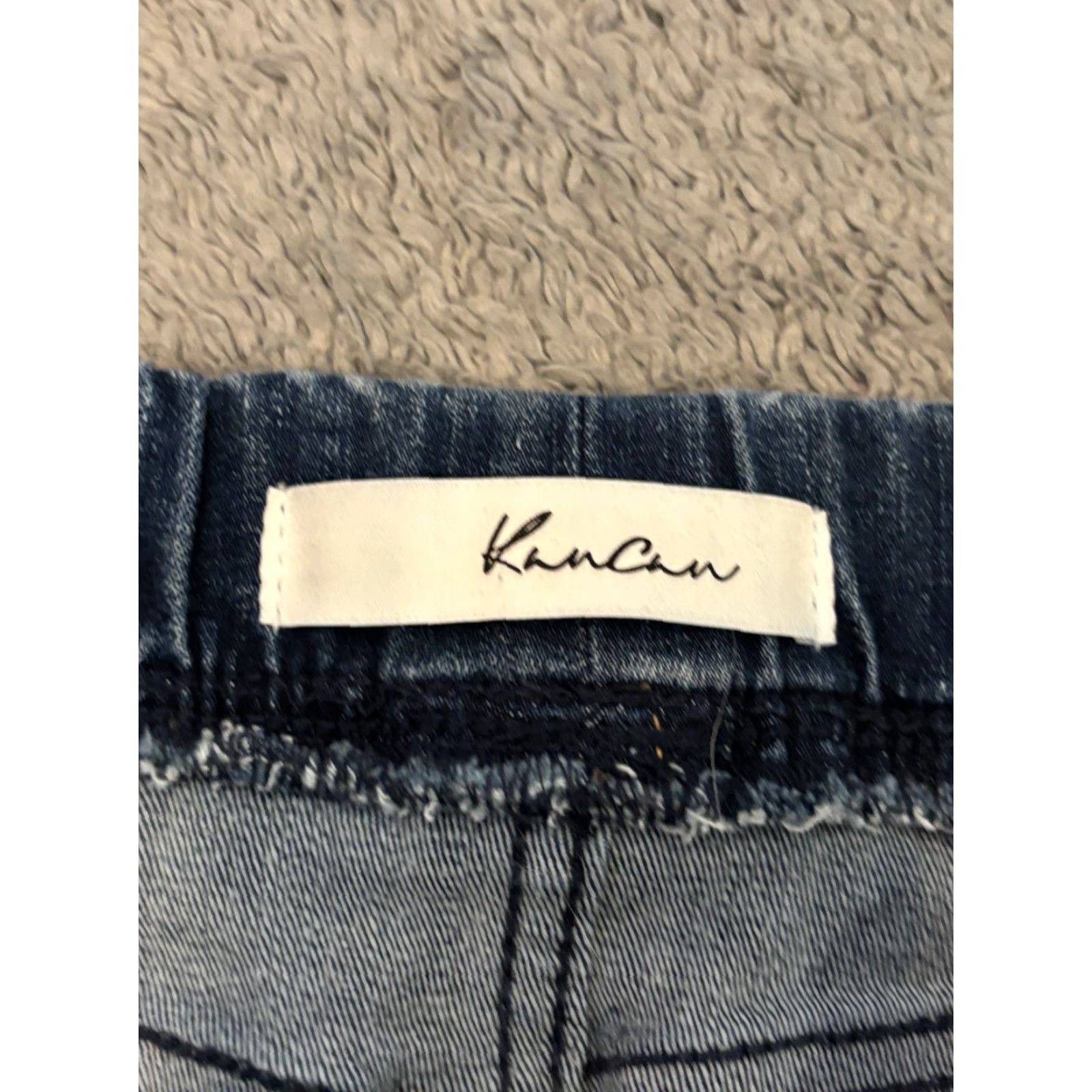 Vintage KanCan Jeans Women's 7/27 Dark Wash Pull On Stretch Blue Denim Skinny KC8564M Size 28" / US 6 / IT 42 - 2 Thumbnail