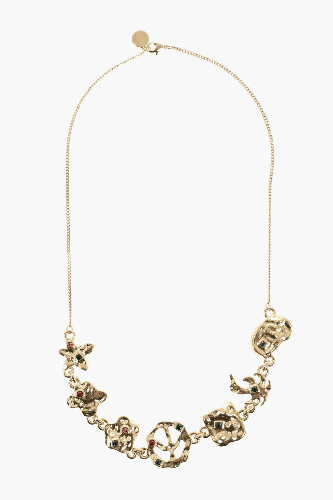 Palm Angels Gold-Tone Chain Necklace With Iconic Motifs Size ONE SIZE - 1 Thumbnail