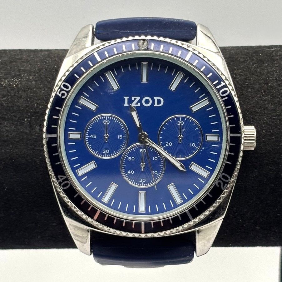 Izod Silver & Blue Izod Men's Watch Size ONE SIZE - 2 Thumbnail