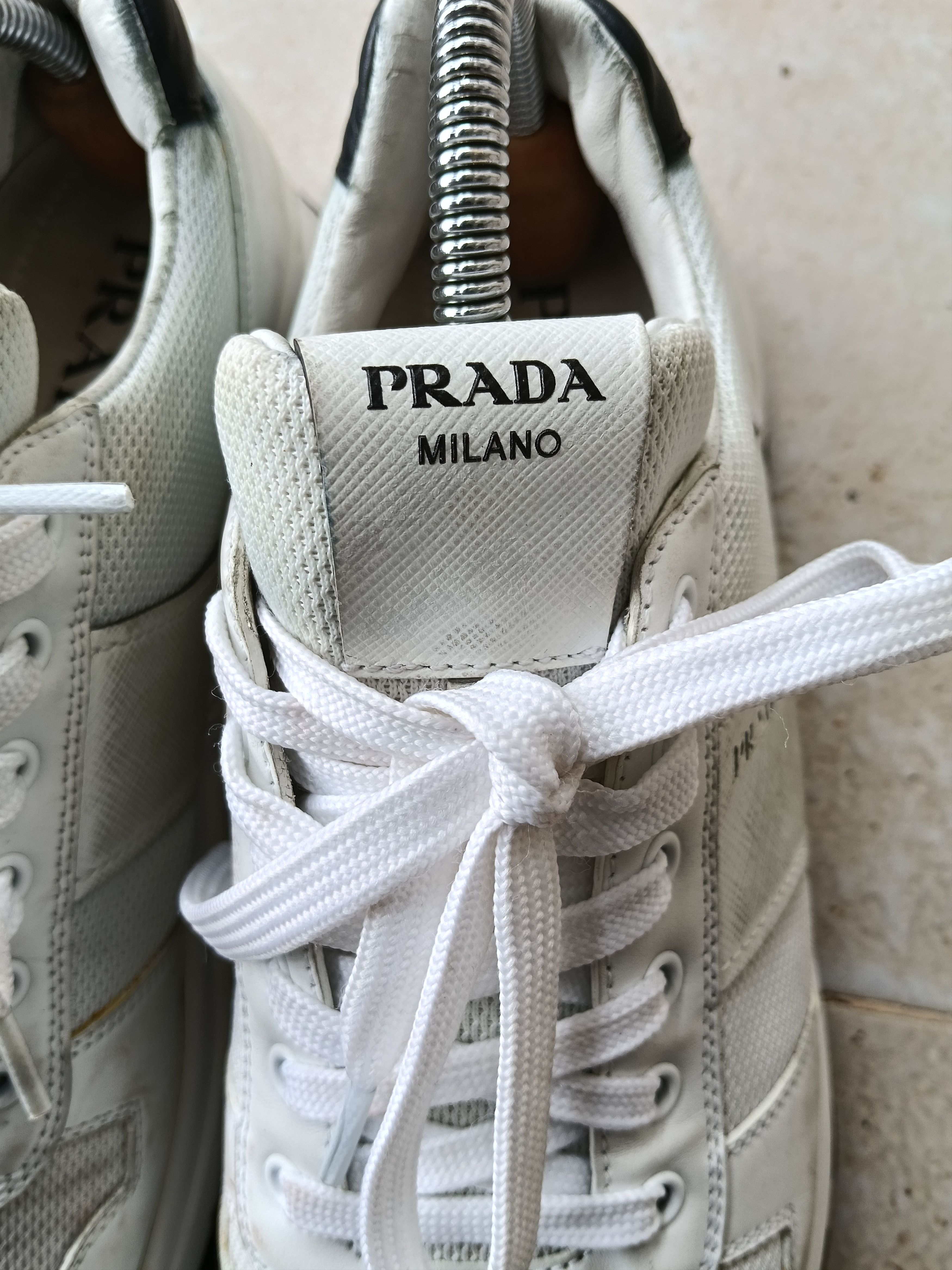 Prada Prada prax 01white black leather sneakers Size US 8.5 / EU 41-42 - 8 Thumbnail